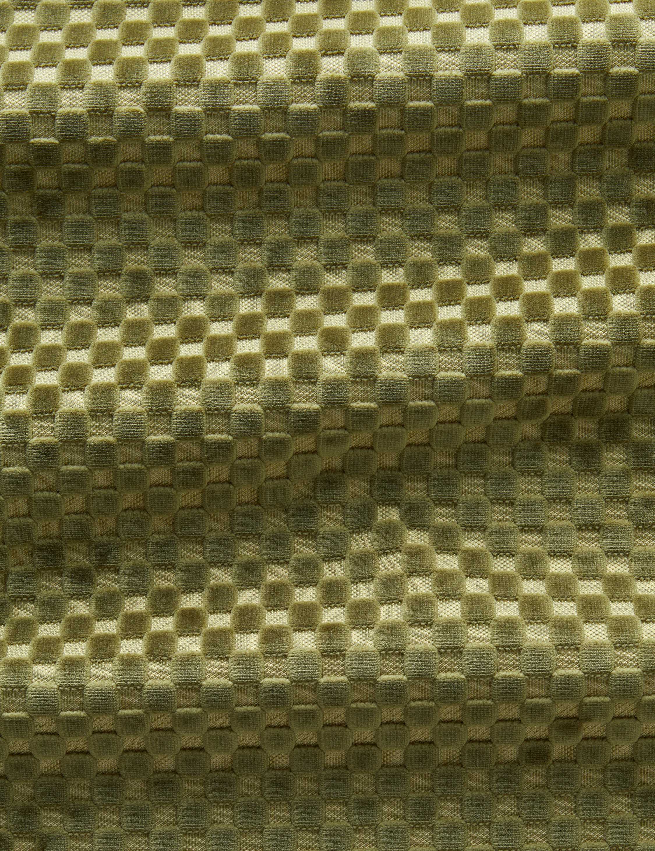 Lulu and Georgia - Hi - Lo Checker Velvet Fabric by Sarah Sherman Samuel