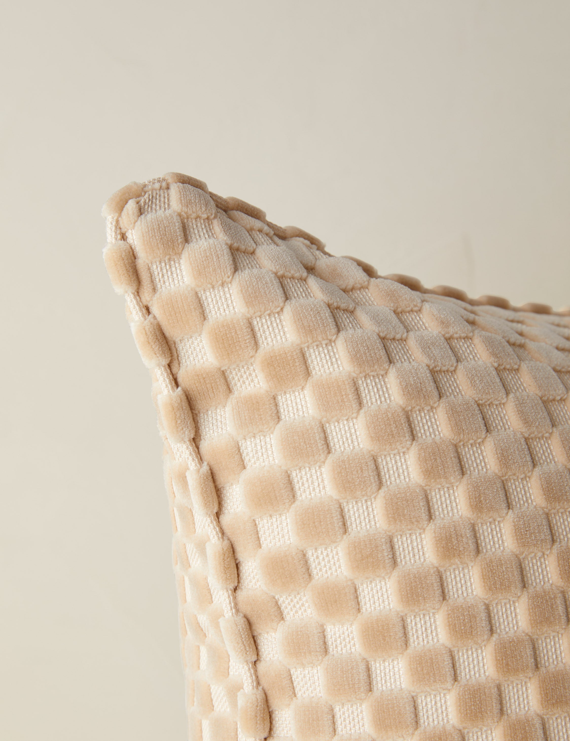 Lulu and Georgia - Hi - Lo Checker Velvet Pillow by Sarah Sherman Samuel