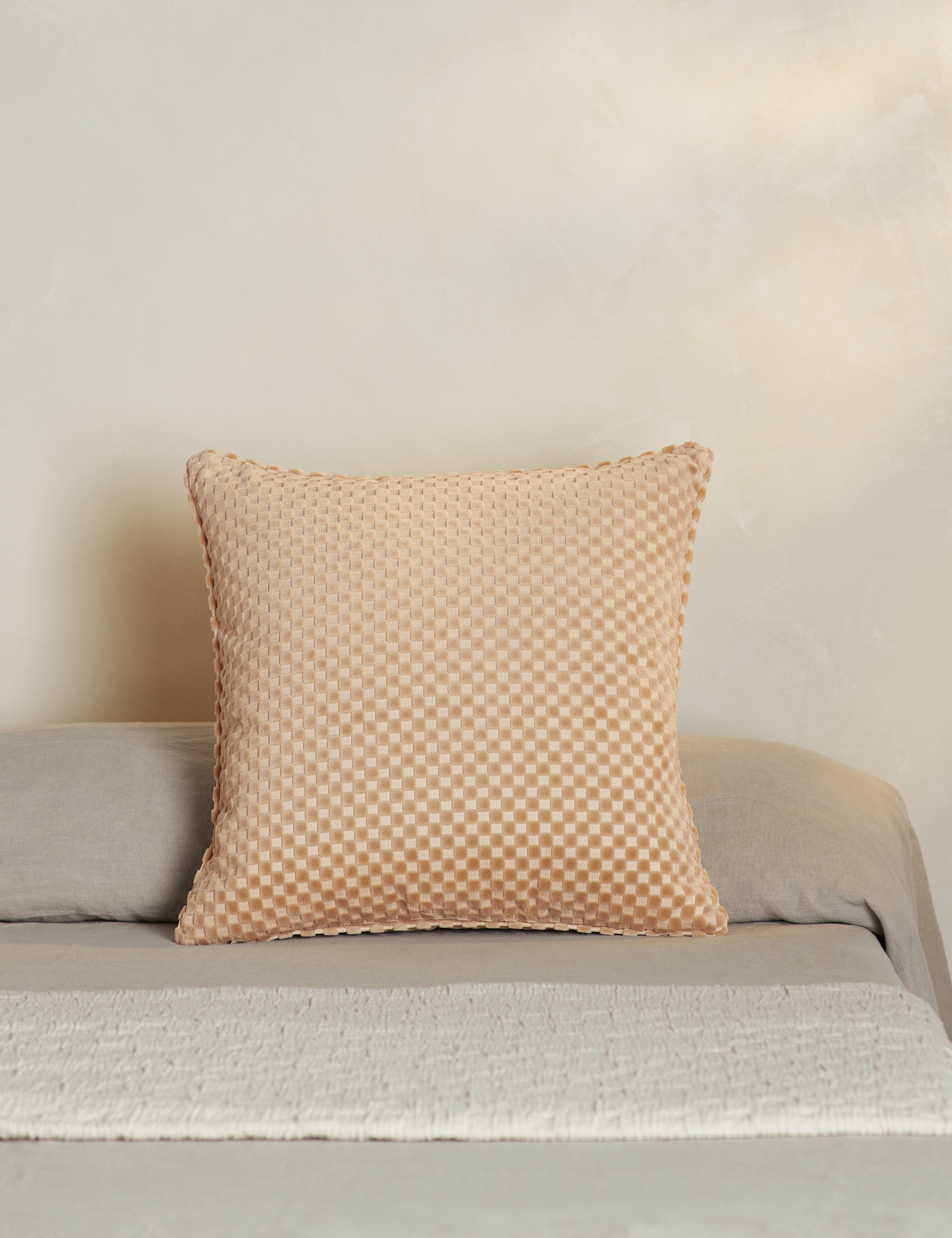 Lulu and Georgia - Hi - Lo Checker Velvet Pillow by Sarah Sherman Samuel