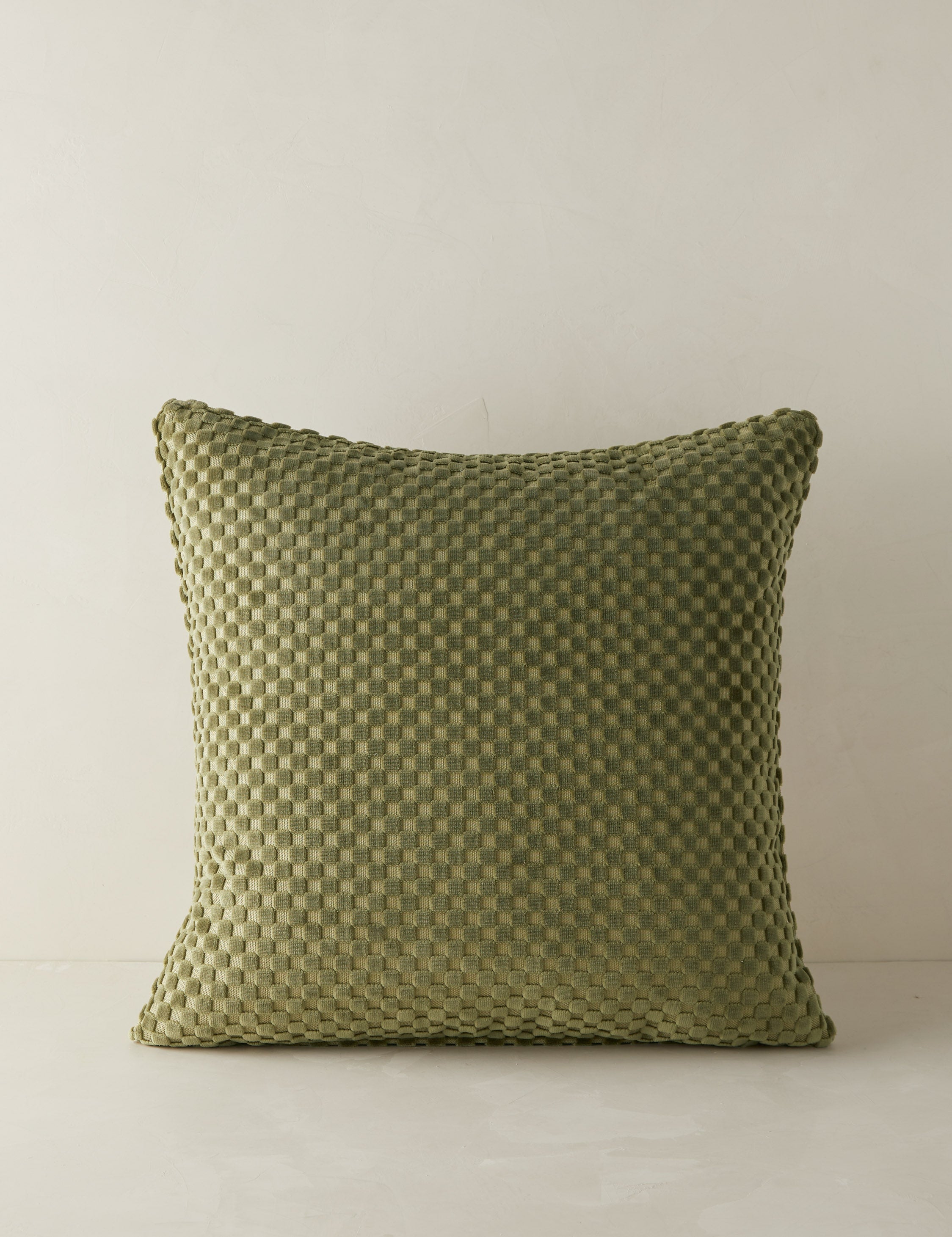 Lulu and Georgia - Hi - Lo Checker Velvet Pillow by Sarah Sherman Samuel