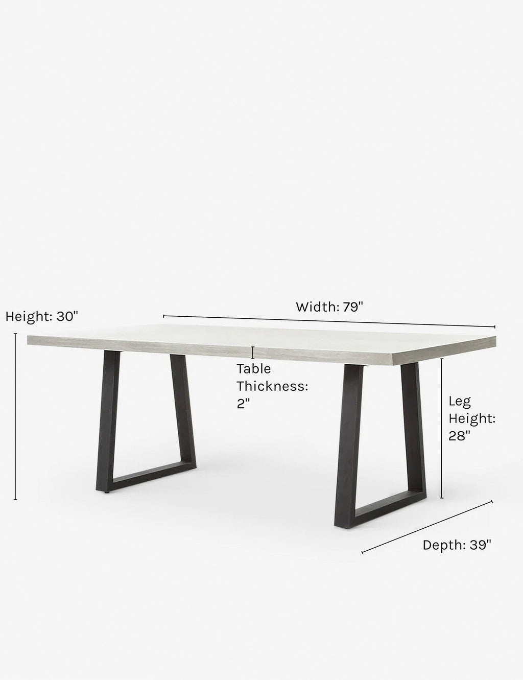 Lulu and Georgia - Hollis Indoor / Outdoor Dining Table