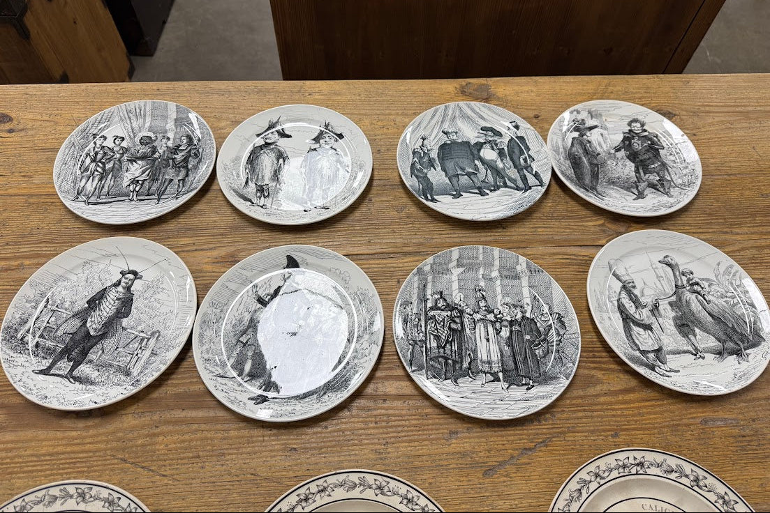 Nicky Kehoe - VTG CREIL & MONTEREAU TRANSFERWARE PLATES