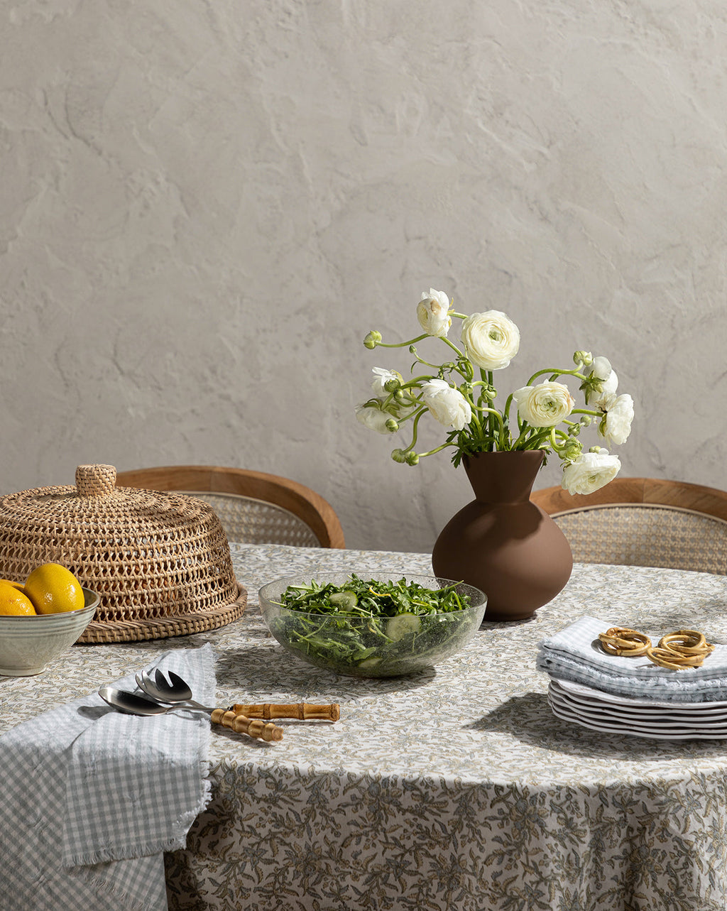 McGee & Co - Estelle Block Print Tablecloth