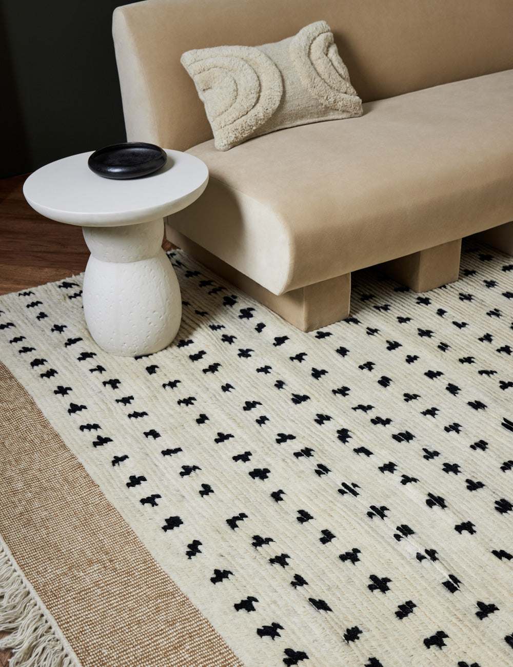 Lulu and Georgia - Irregular Dots Hand - Knotted Wool Rug by Sarah Sherman Samuel