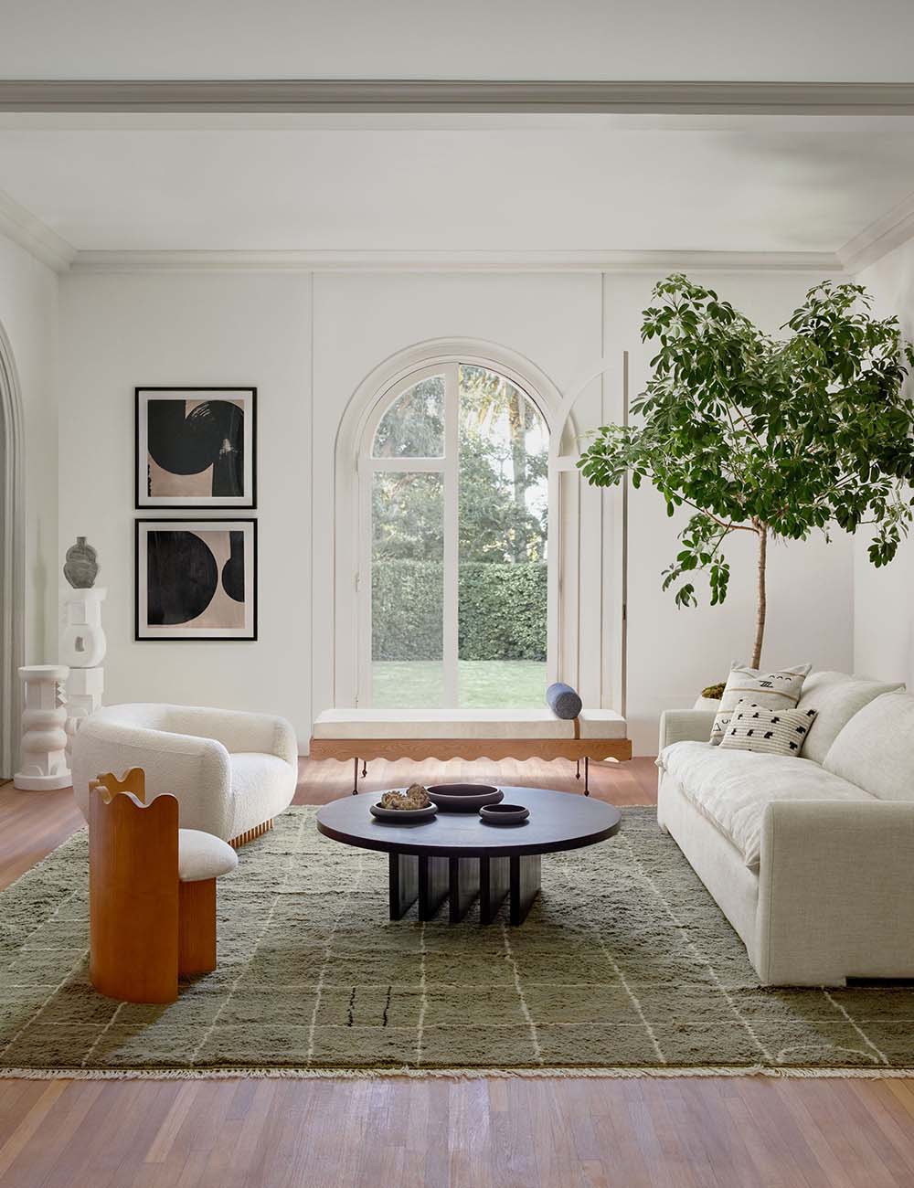 Lulu and Georgia - Pentwater Round Coffee Table by Sarah Sherman Samuel