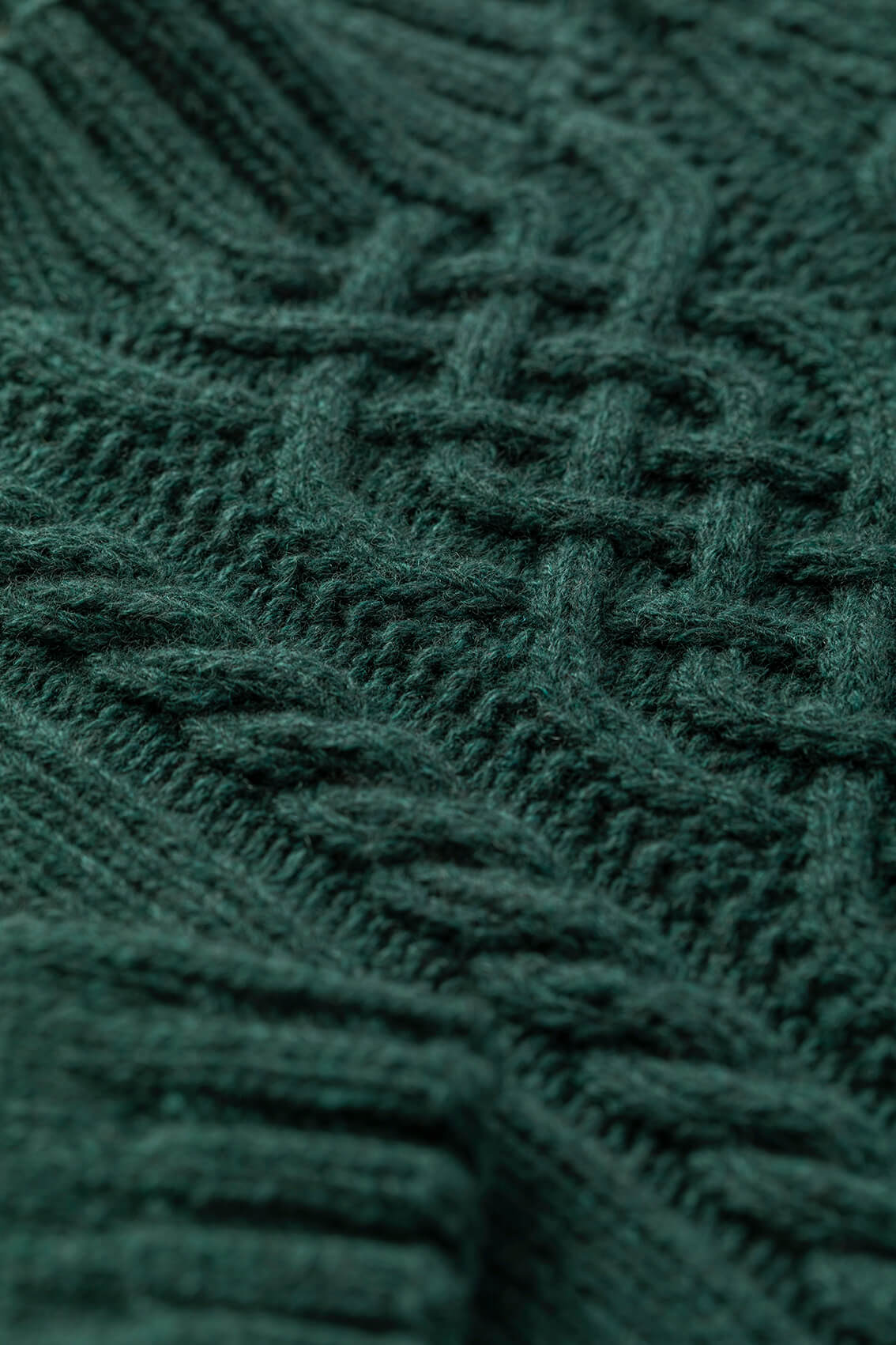 Johnstons of Elgin - Children's Cable Hand Knitted Cashmere Jumper in Spruce