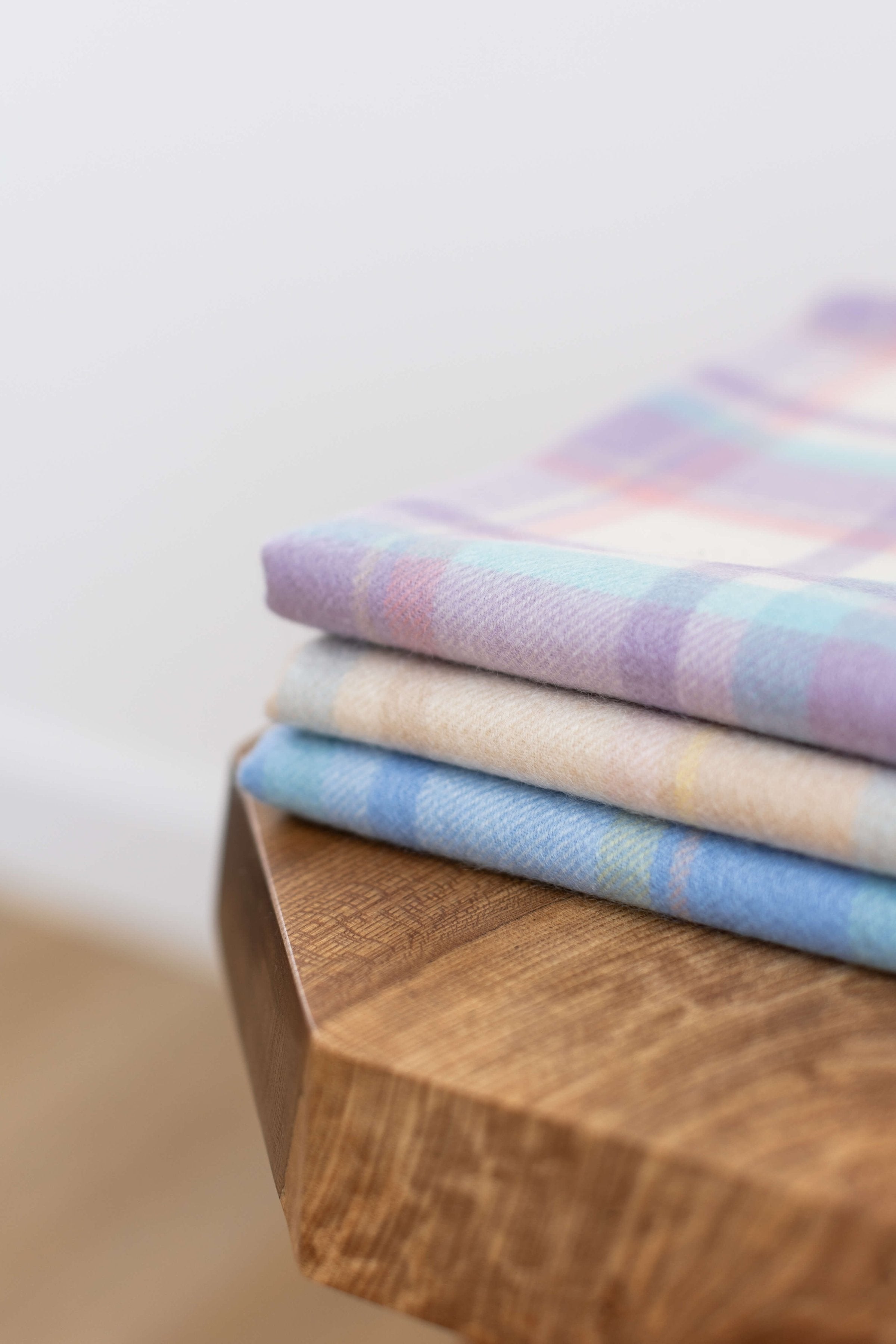 Johnstons of Elgin - Pink Check Cashmere Baby Blanket