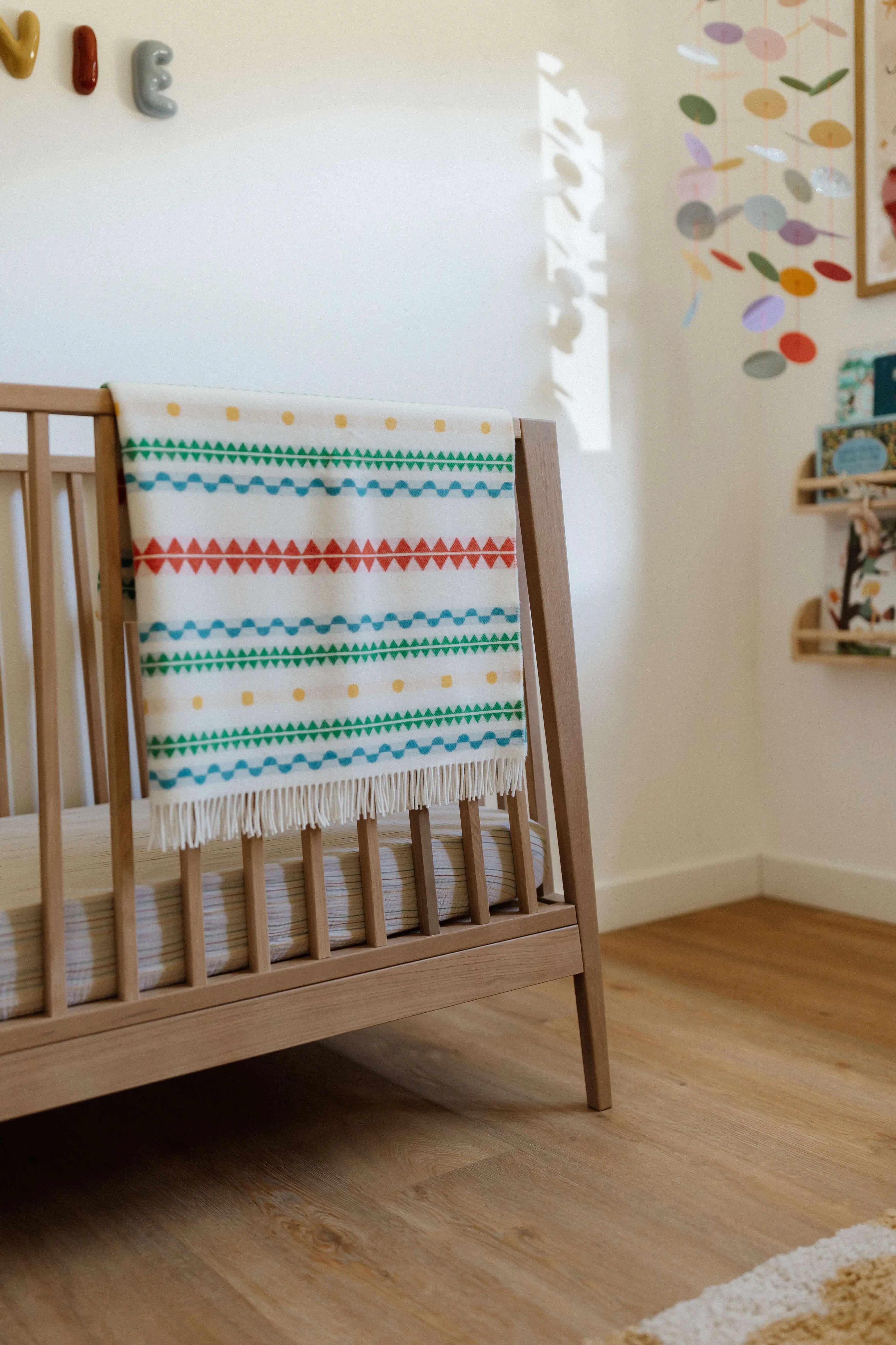Johnstons of Elgin - Purled Fringe Children's Bright Blanket
