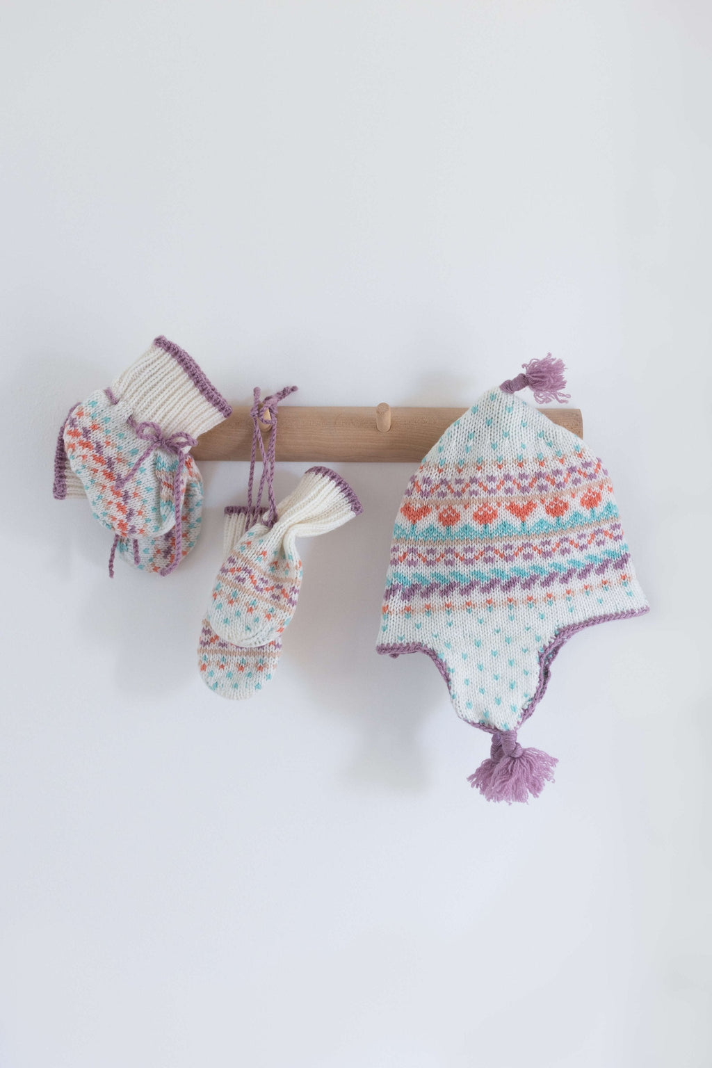 Johnstons of Elgin - Pink Fairisle Cashmere Baby Booties