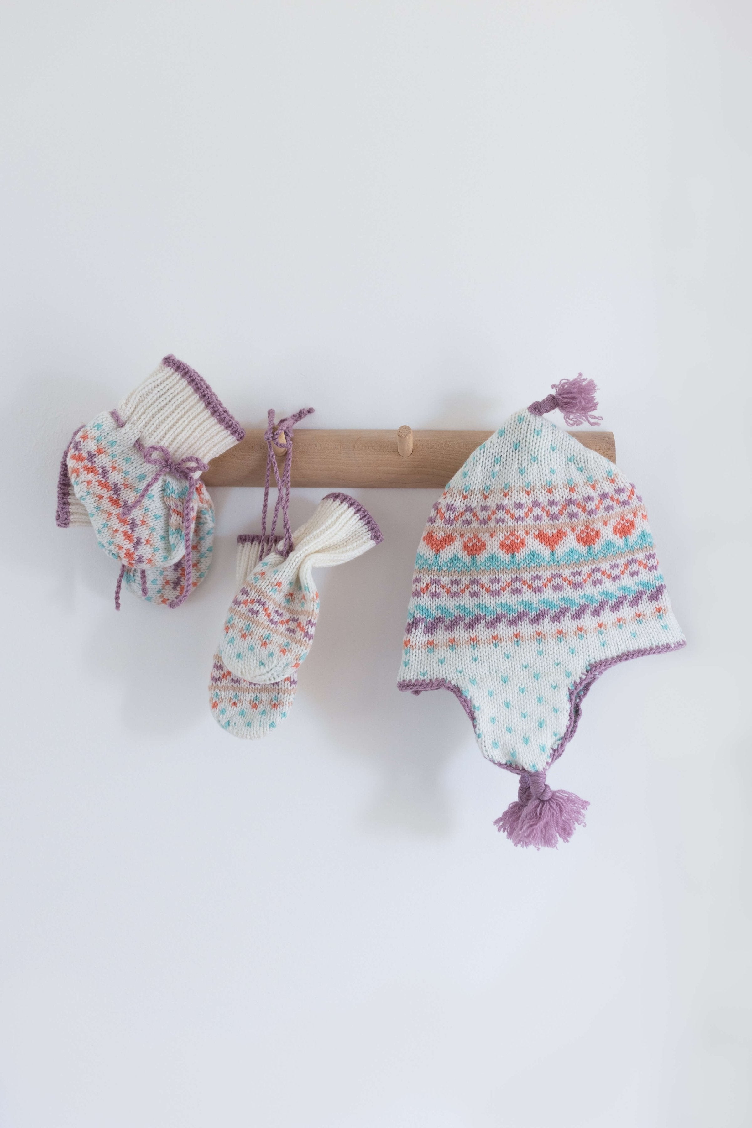 Johnstons of Elgin - Pink Fairisle Cashmere Baby Booties