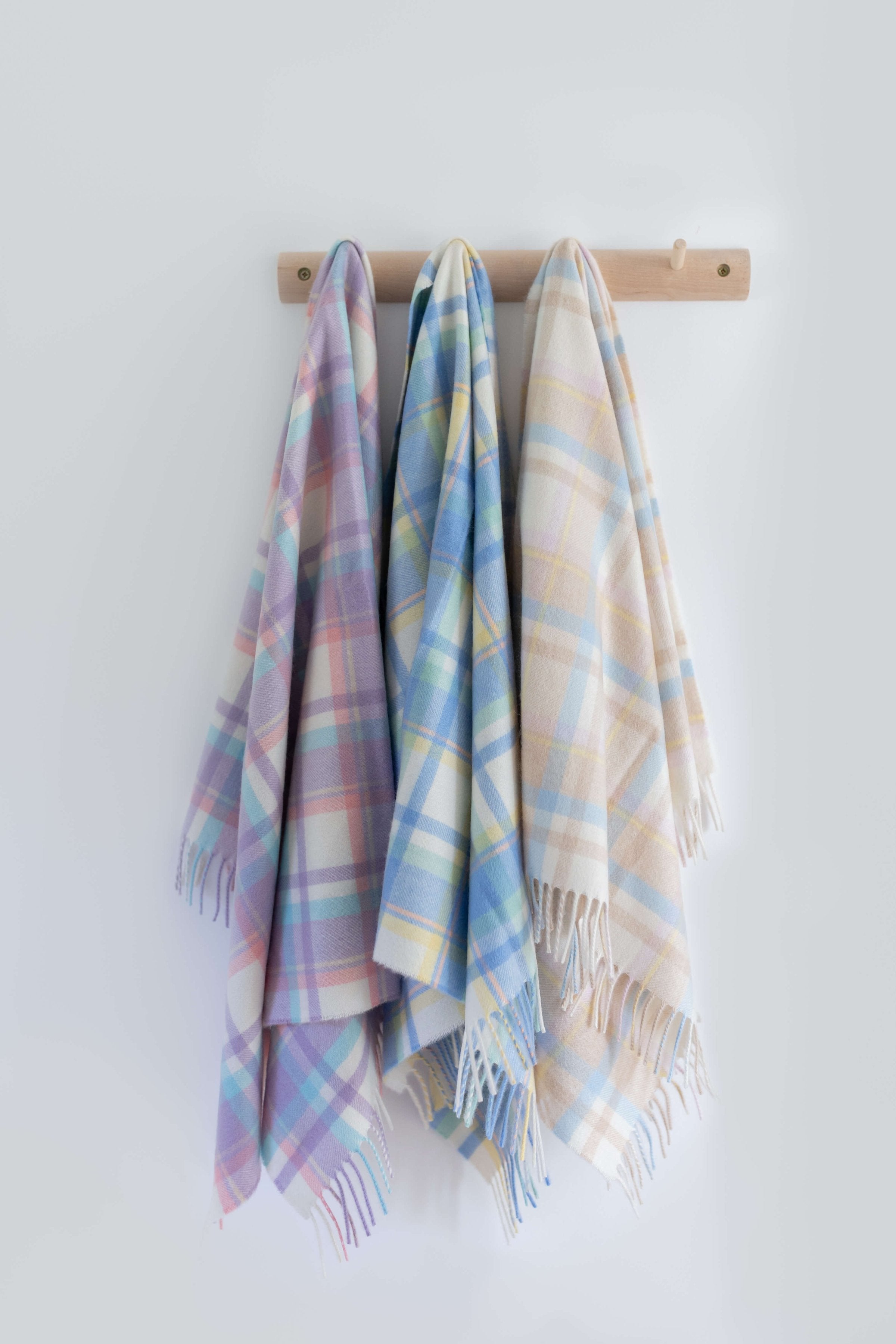 Johnstons of Elgin - Pink Check Cashmere Baby Blanket