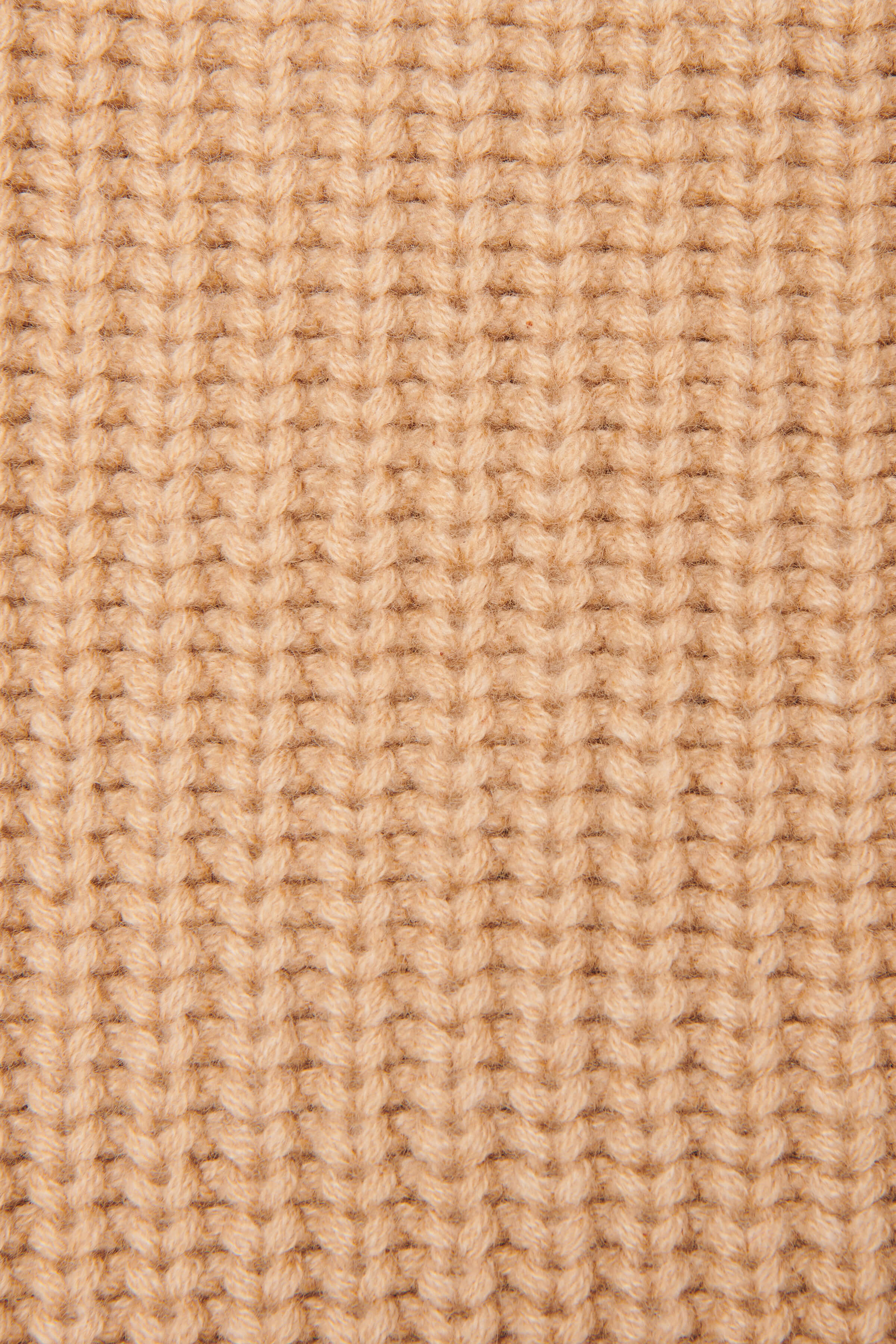 Johnstons of Elgin - Chunky Cashmere Camel Roll Neck Jumper