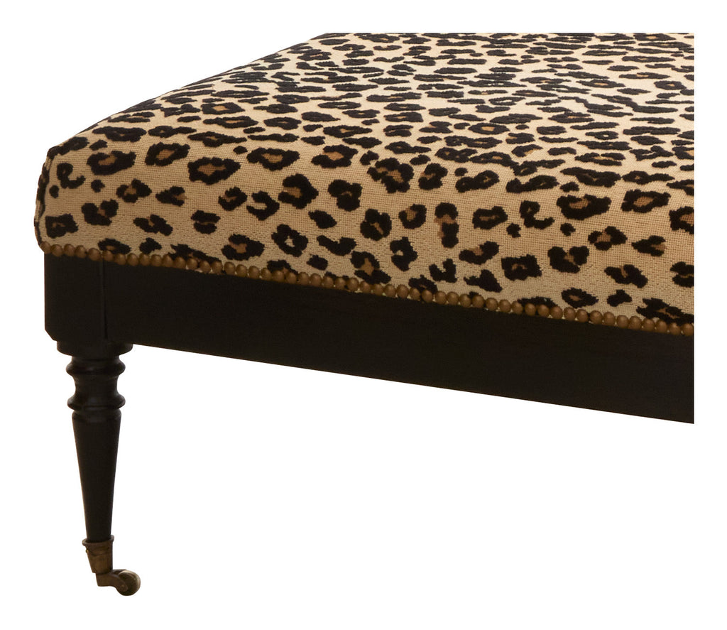 Jayson Home - Vintage Leopard Ottoman