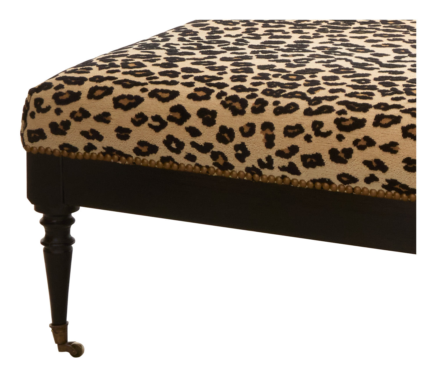 Jayson Home - Vintage Leopard Ottoman