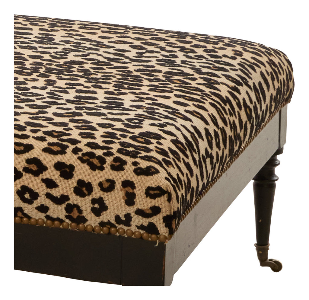 Jayson Home - Vintage Leopard Ottoman