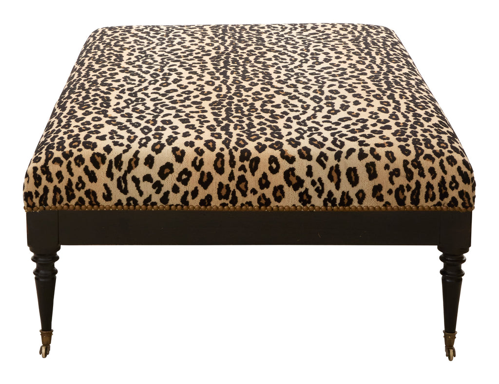 Jayson Home - Vintage Leopard Ottoman