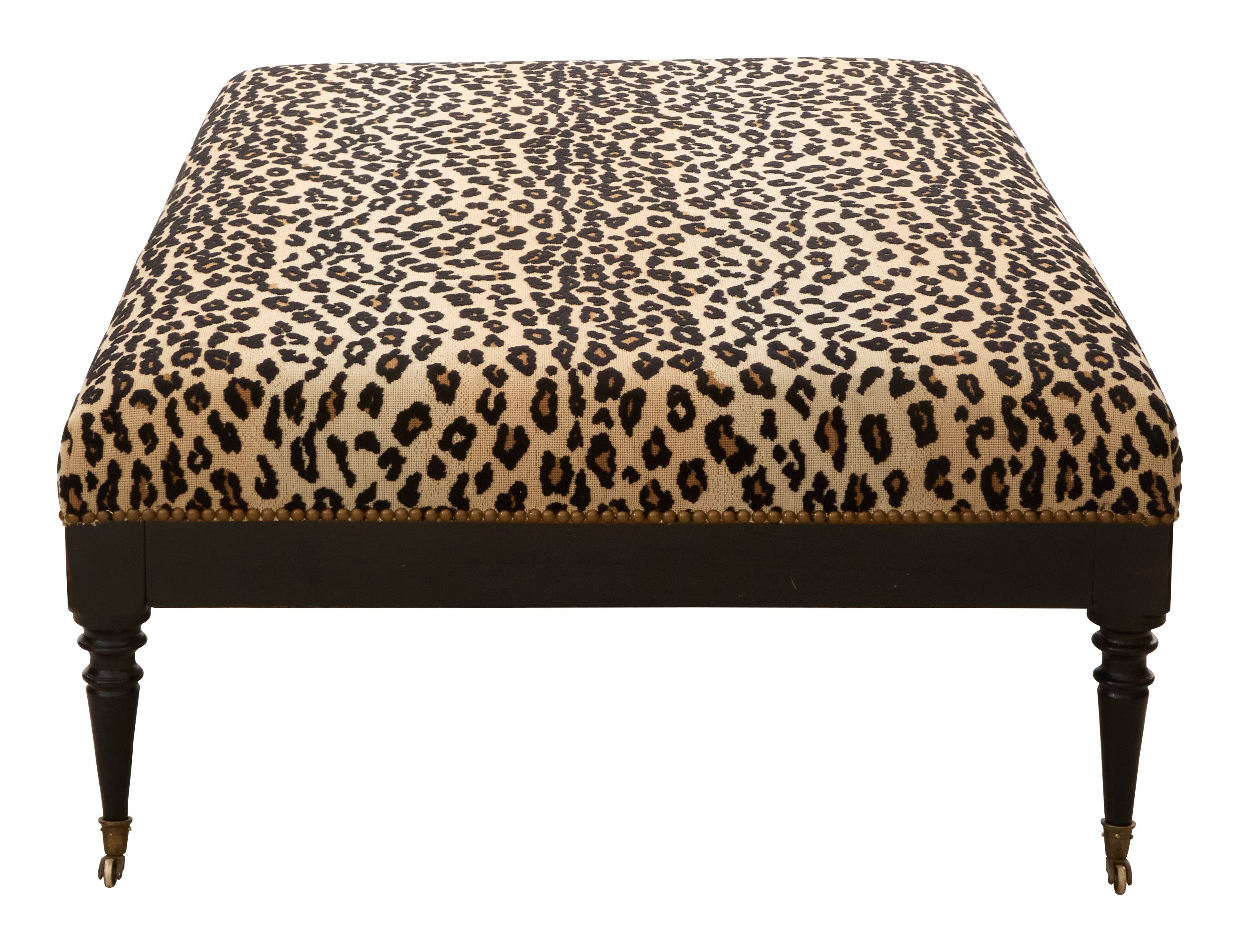 Jayson Home - Vintage Leopard Ottoman
