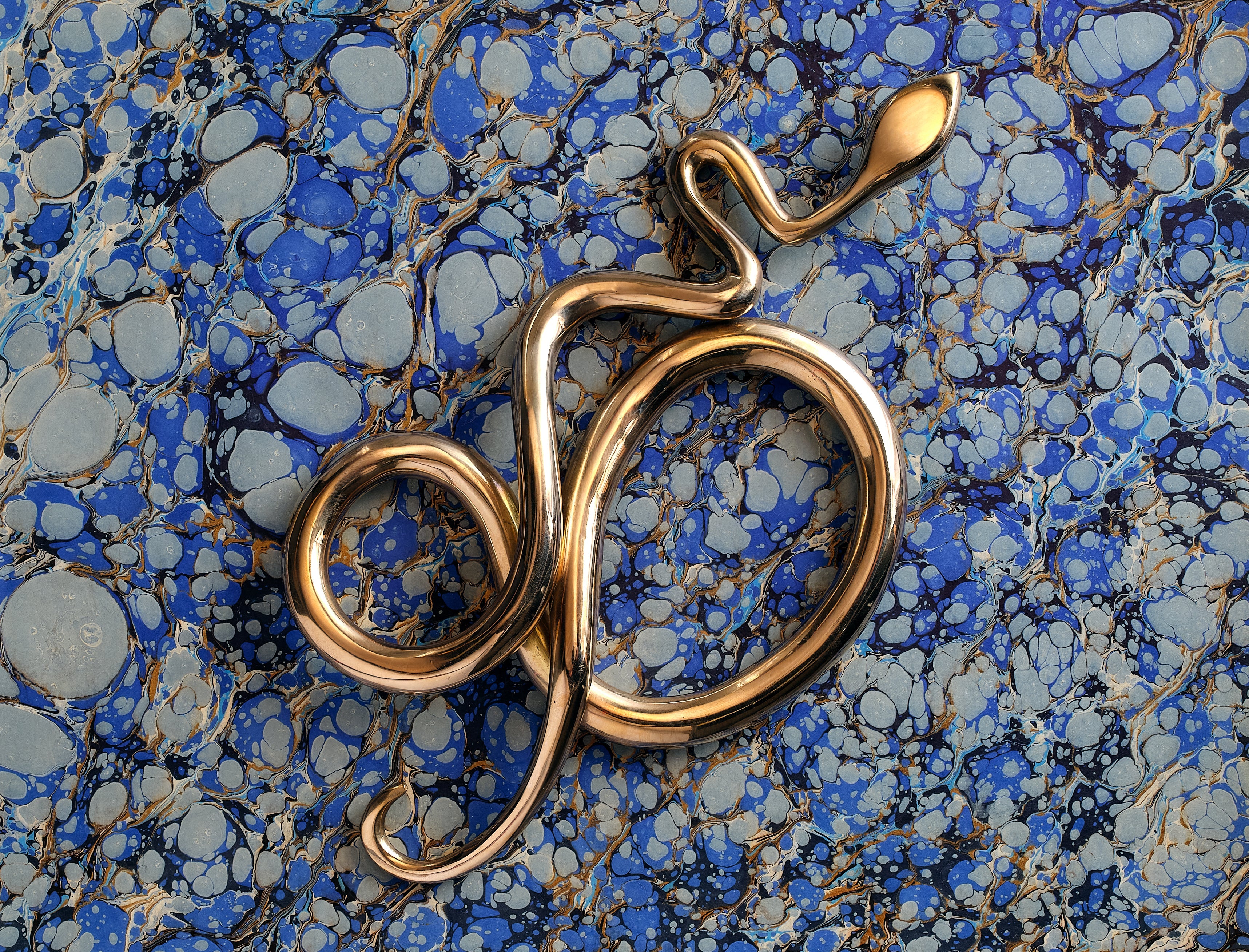 Jayson Home - Antiqued Brass Snake Sculpture