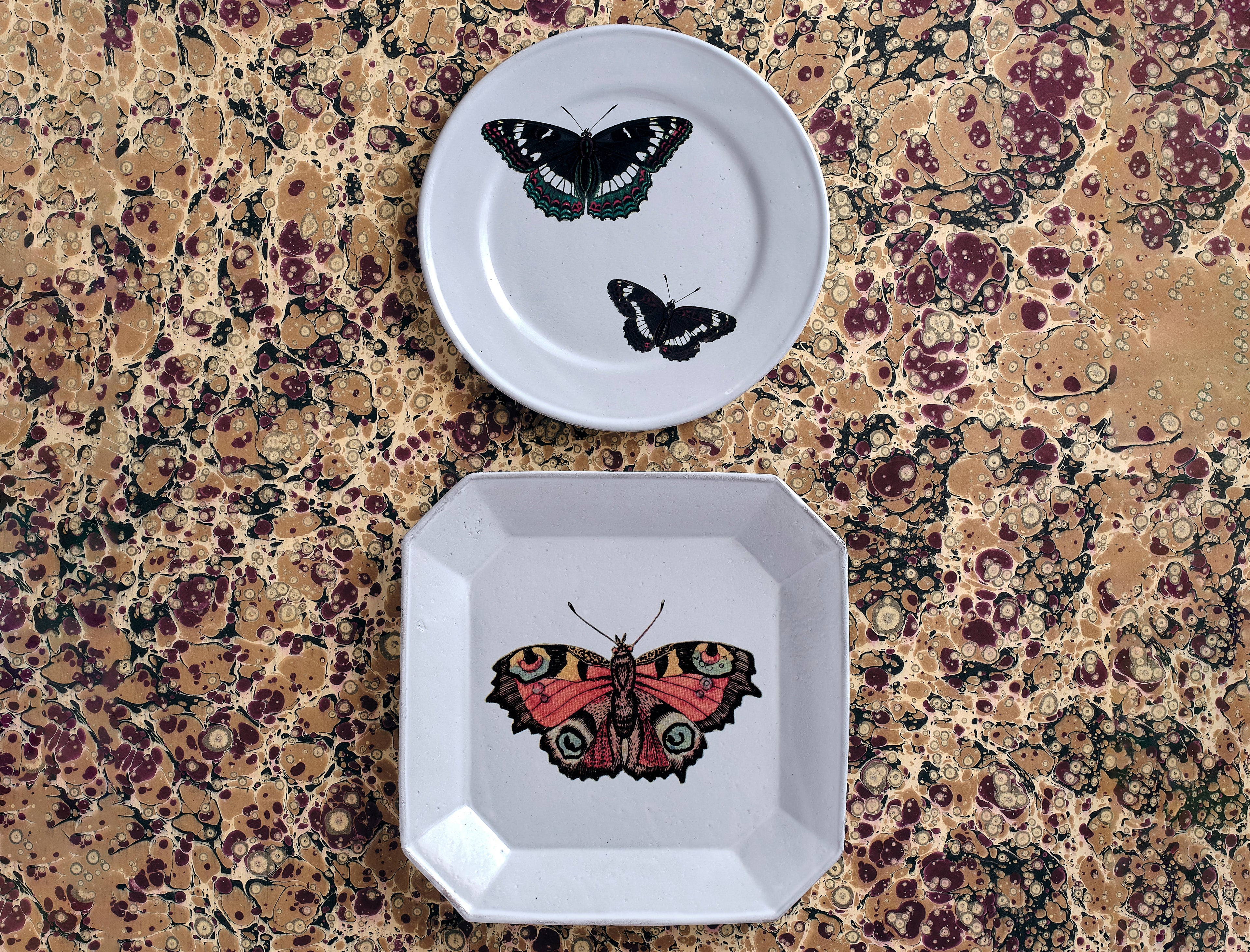 Jayson Home - Astier de Villatte x JD Two Butterflies Plate