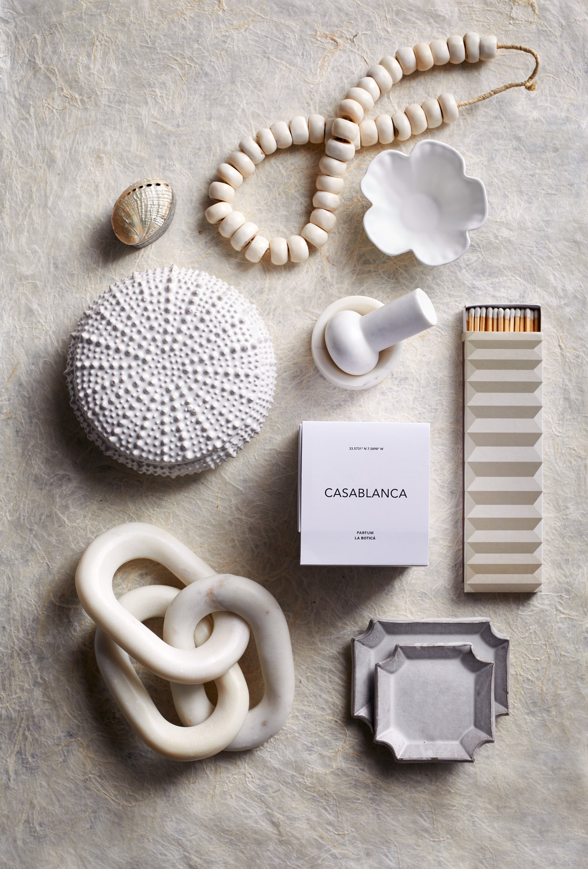 Jayson Home - African White Bead Necklace