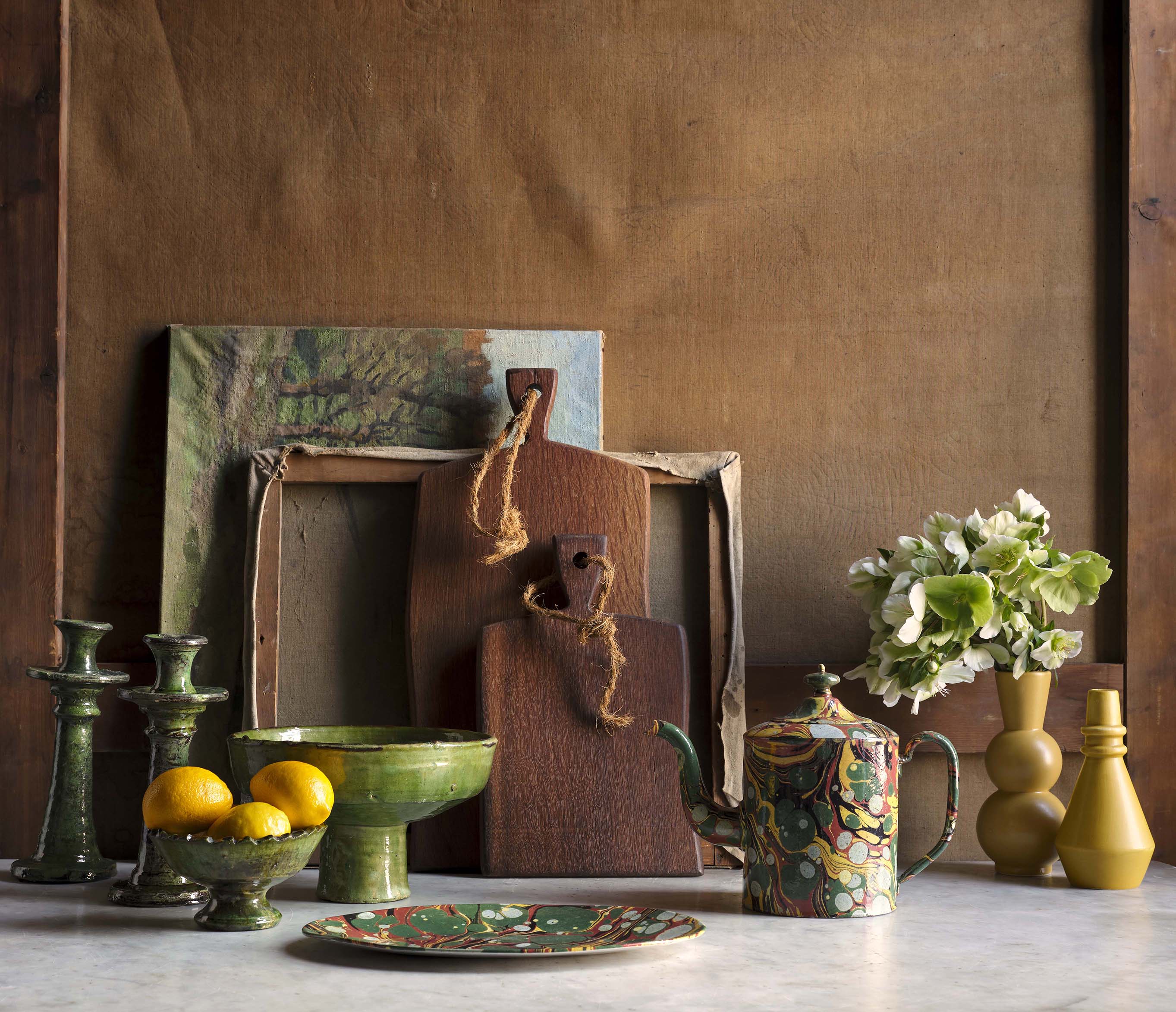 Jayson Home - Astier de Villatte Marbled Teapot