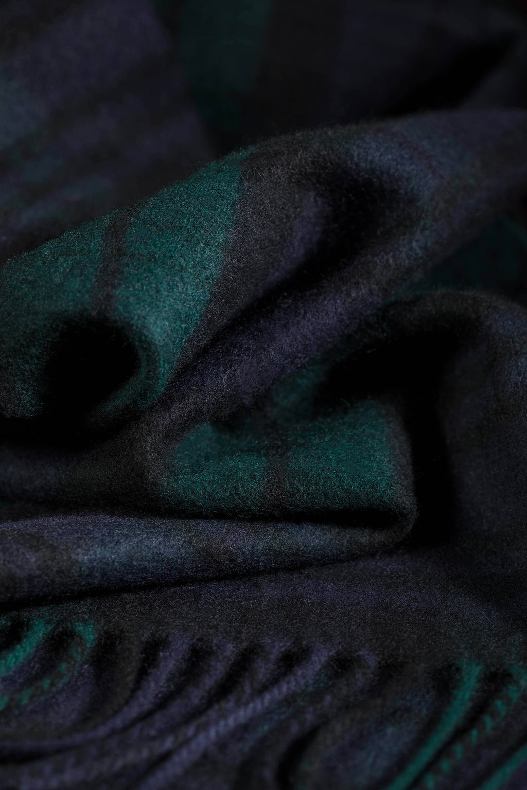 Johnstons of Elgin - Black Watch Tartan Wide Cashmere Scarf