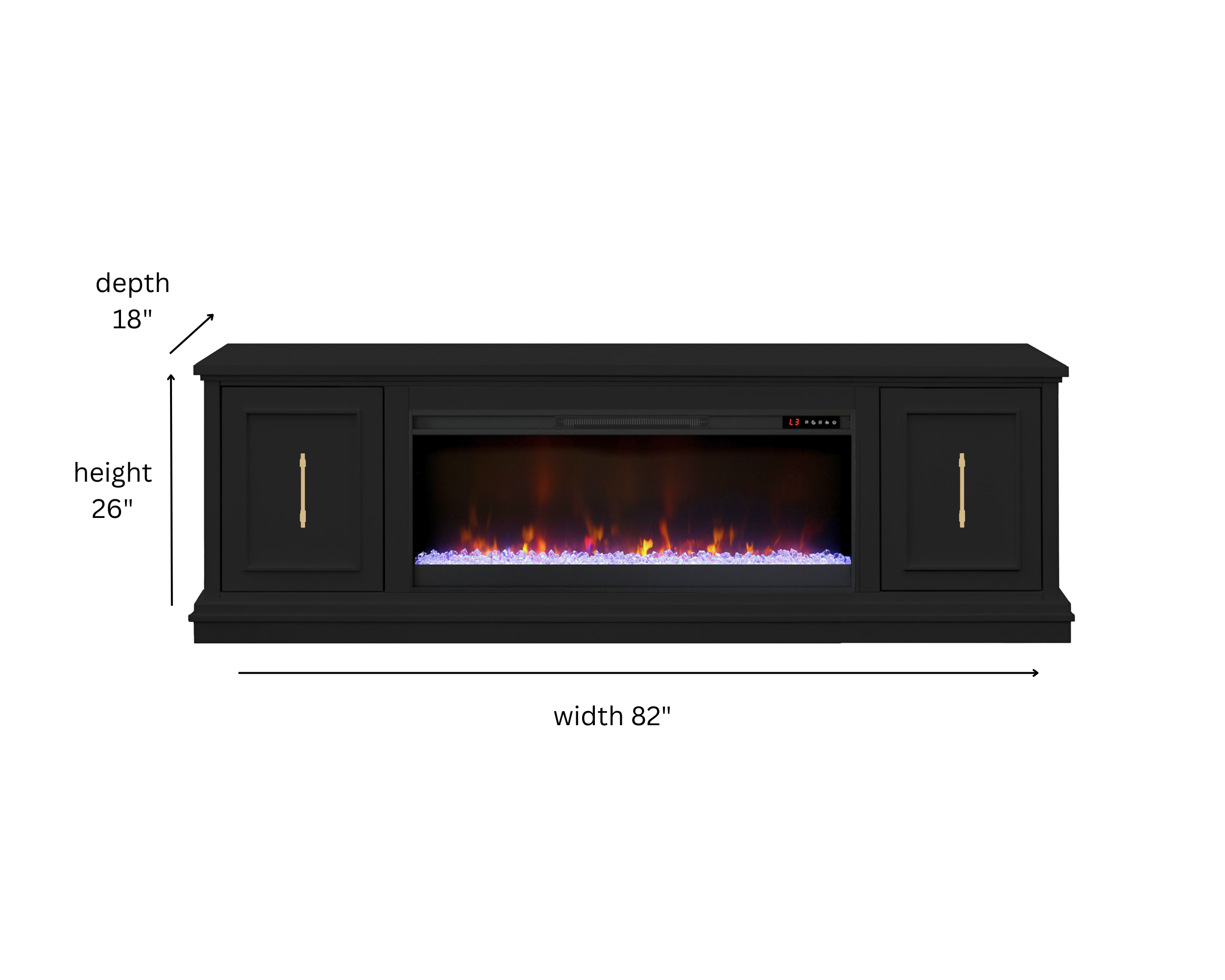 Real Cozy - 82" Jordan Fireplace TV Stand