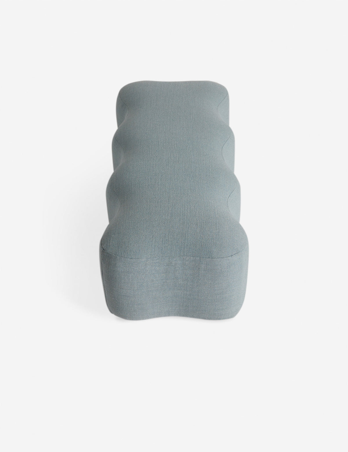 Lulu and Georgia - Open Box: June Bench, Blue Linen Weave by Eny Lee Parker