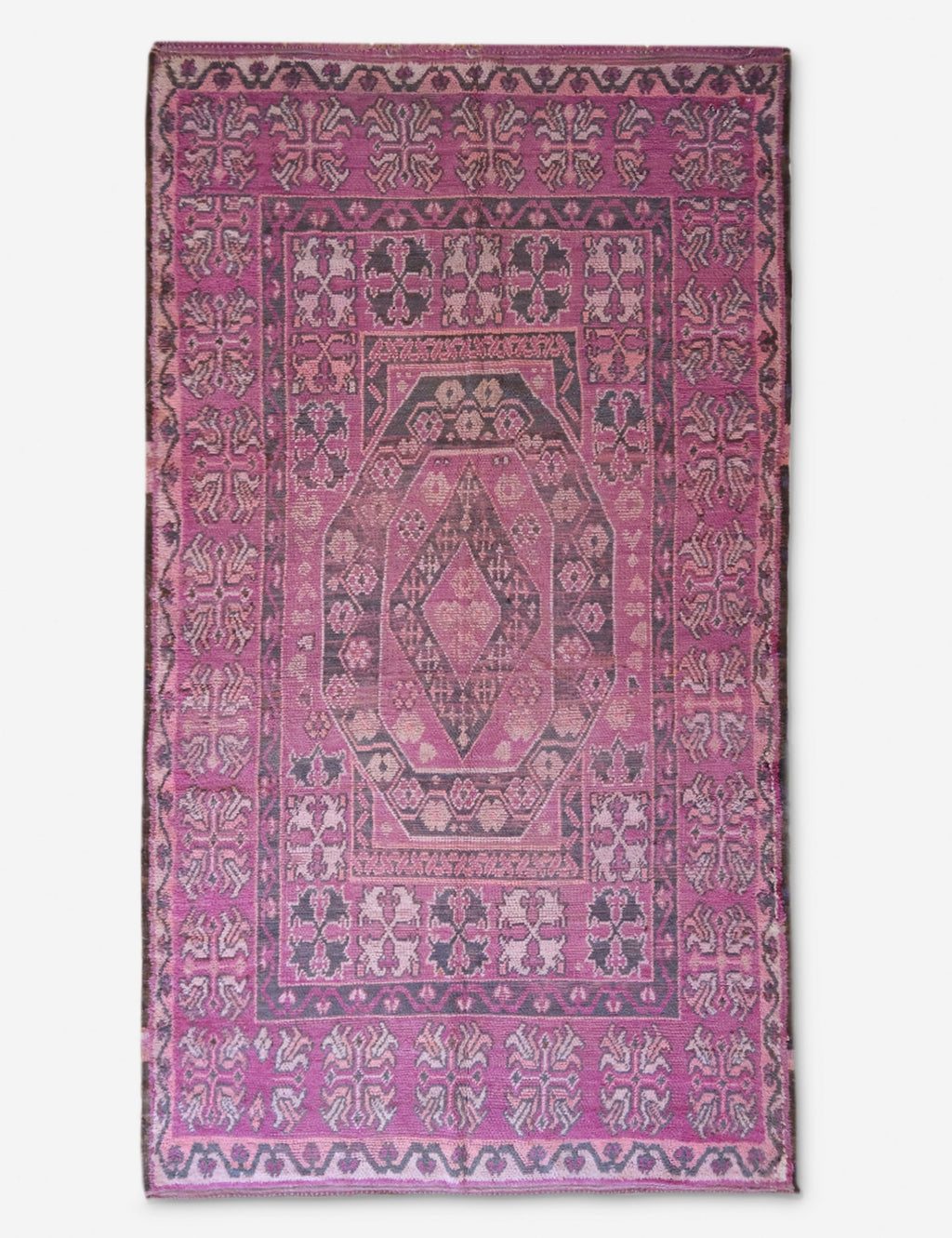 Lulu and Georgia - Vintage Moroccan Hand - Knotted Wool Rug No. 49, 6'4 x 11'4