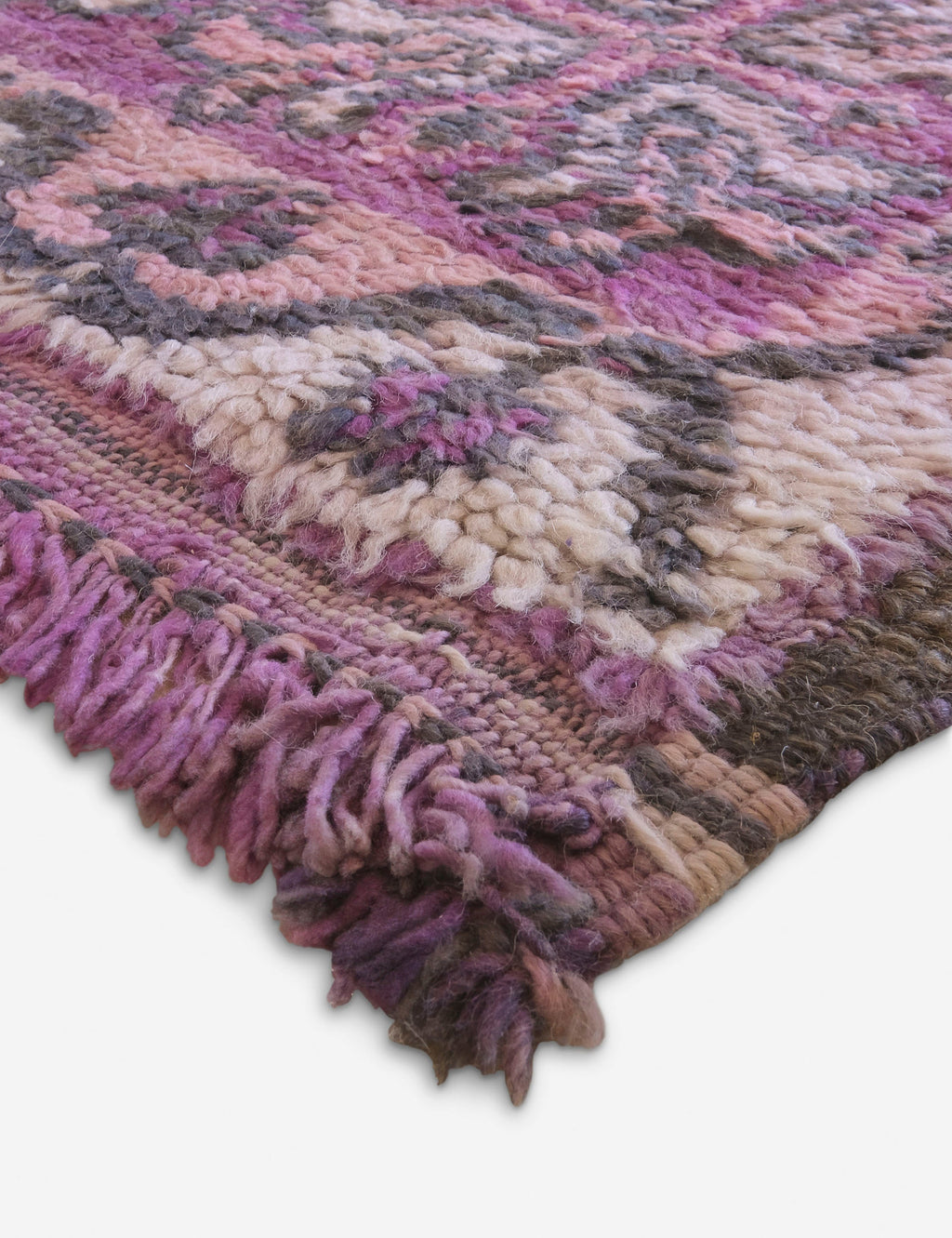 Lulu and Georgia - Vintage Moroccan Hand - Knotted Wool Rug No. 49, 6'4 x 11'4