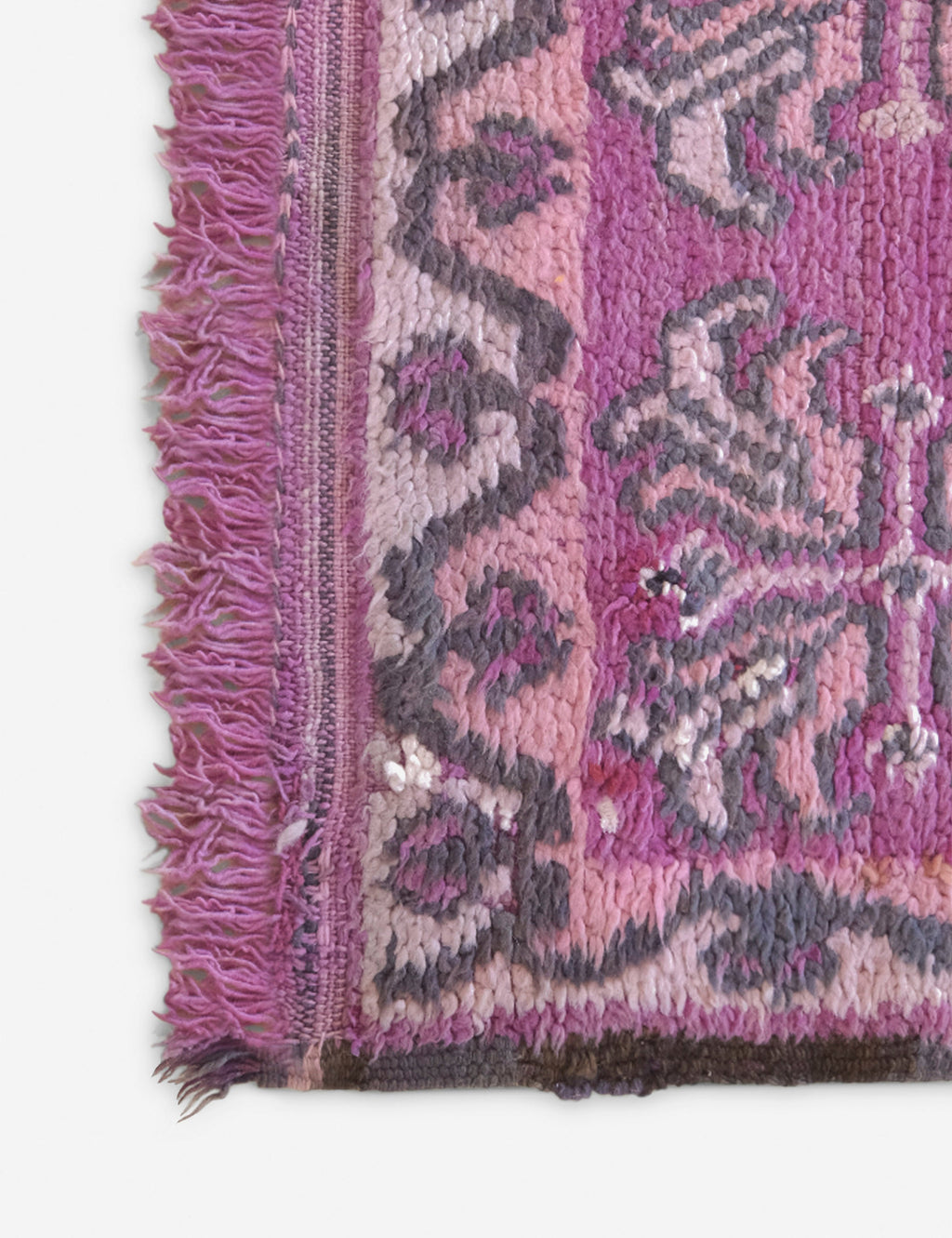 Lulu and Georgia - Vintage Moroccan Hand - Knotted Wool Rug No. 49, 6'4 x 11'4