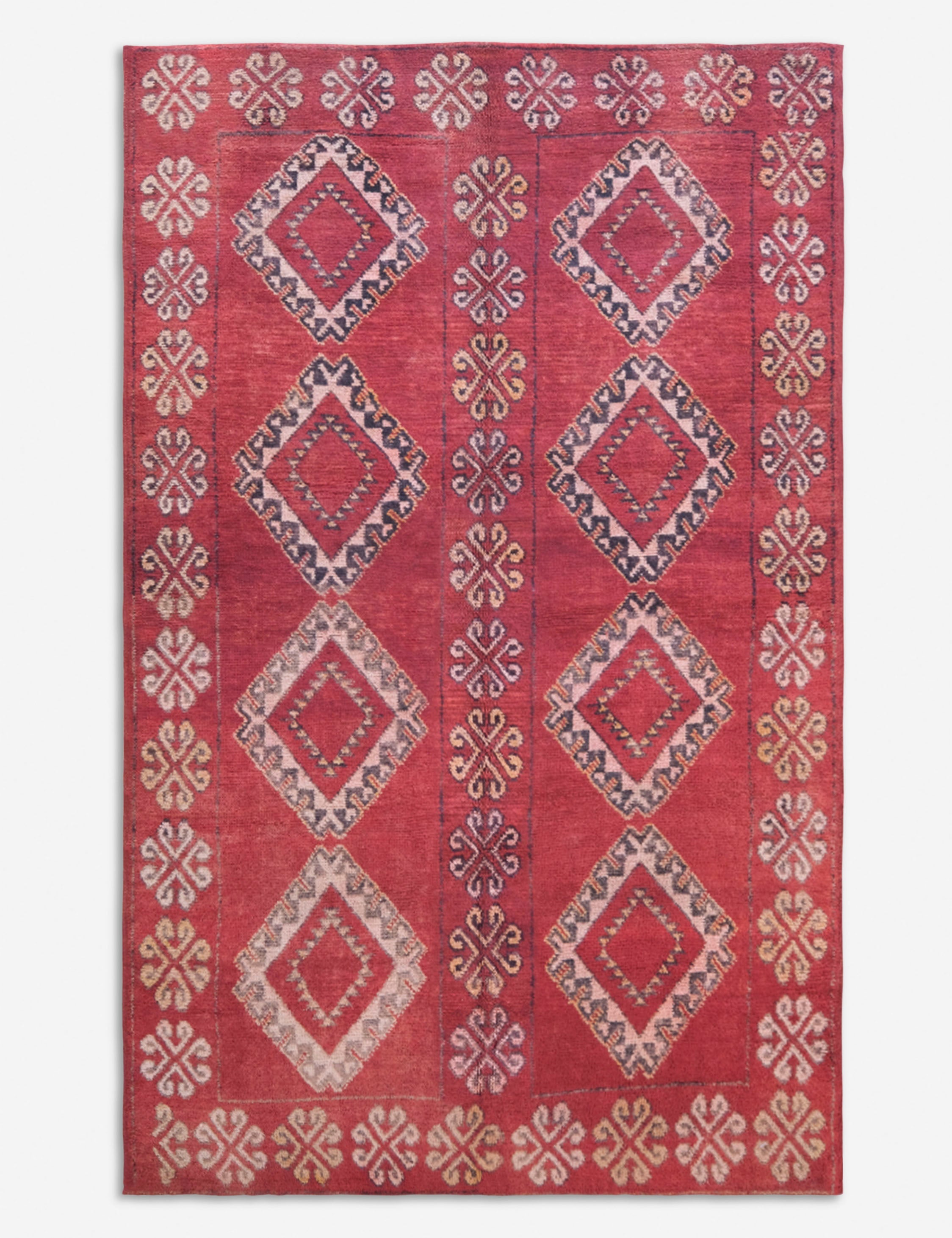 Lulu and Georgia - Vintage Moroccan Hand-Knotted Wool Rug No. 47, 5'5 x 8'7