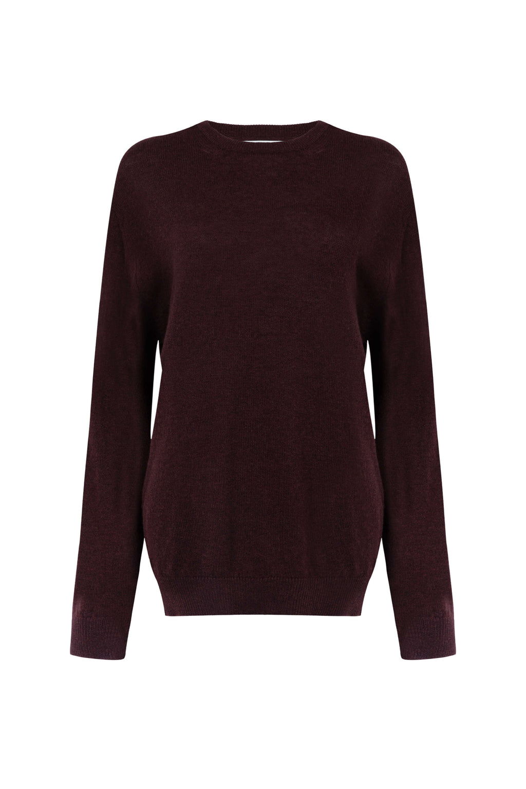 Johnstons of Elgin - Classic Cashmere Dark Brown Round Neck Jumper