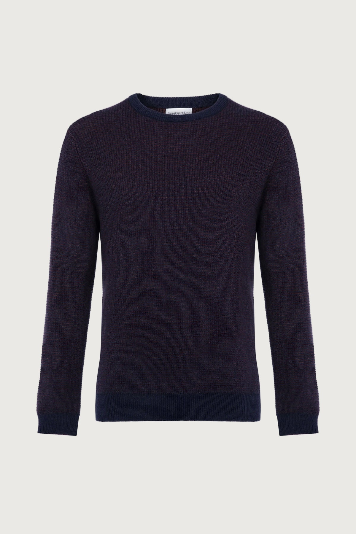 Johnstons of Elgin - Texture Rib Brown Cashmere Jumper