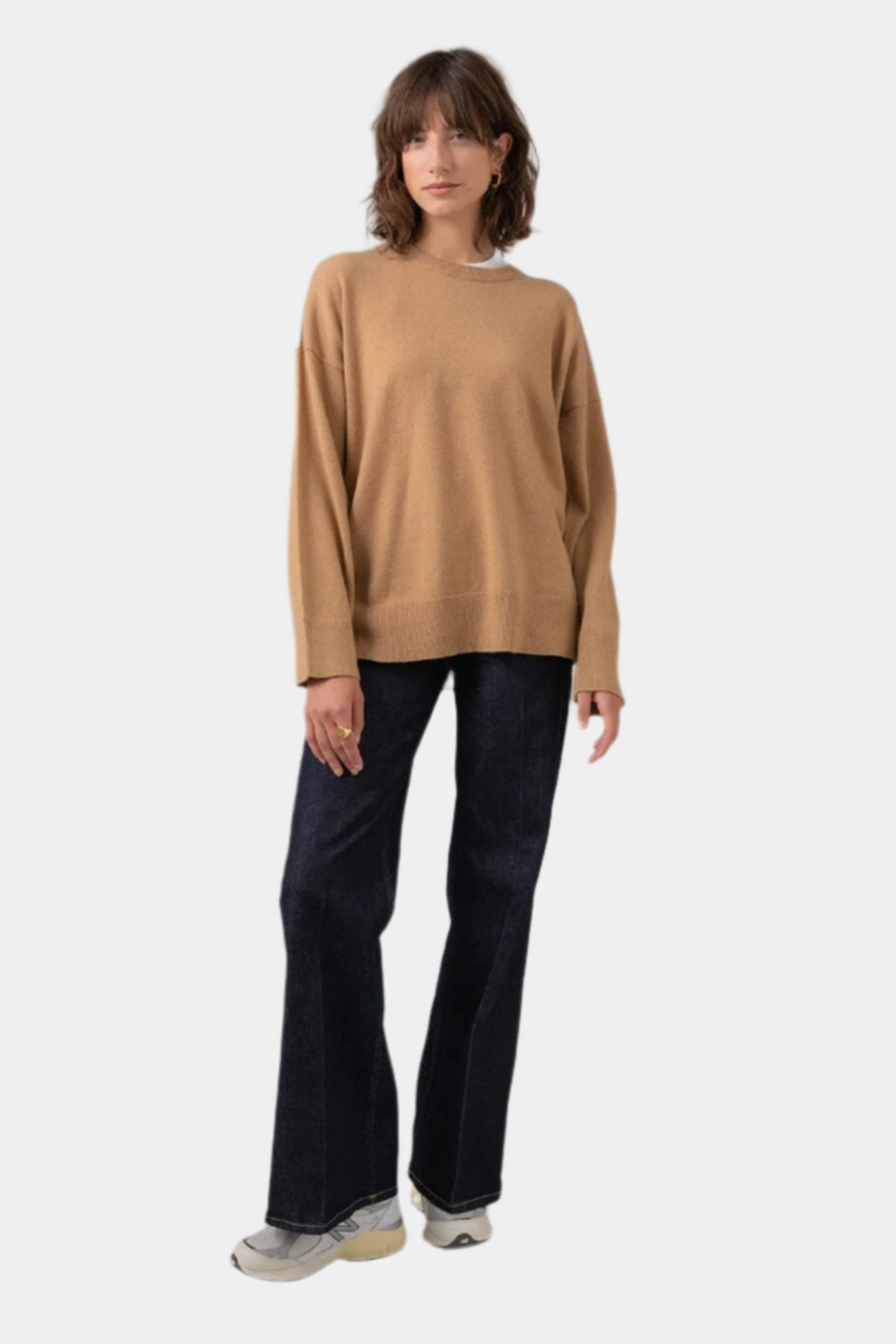 Johnstons of Elgin - Fairisle Back Camel Cashmere Jumper