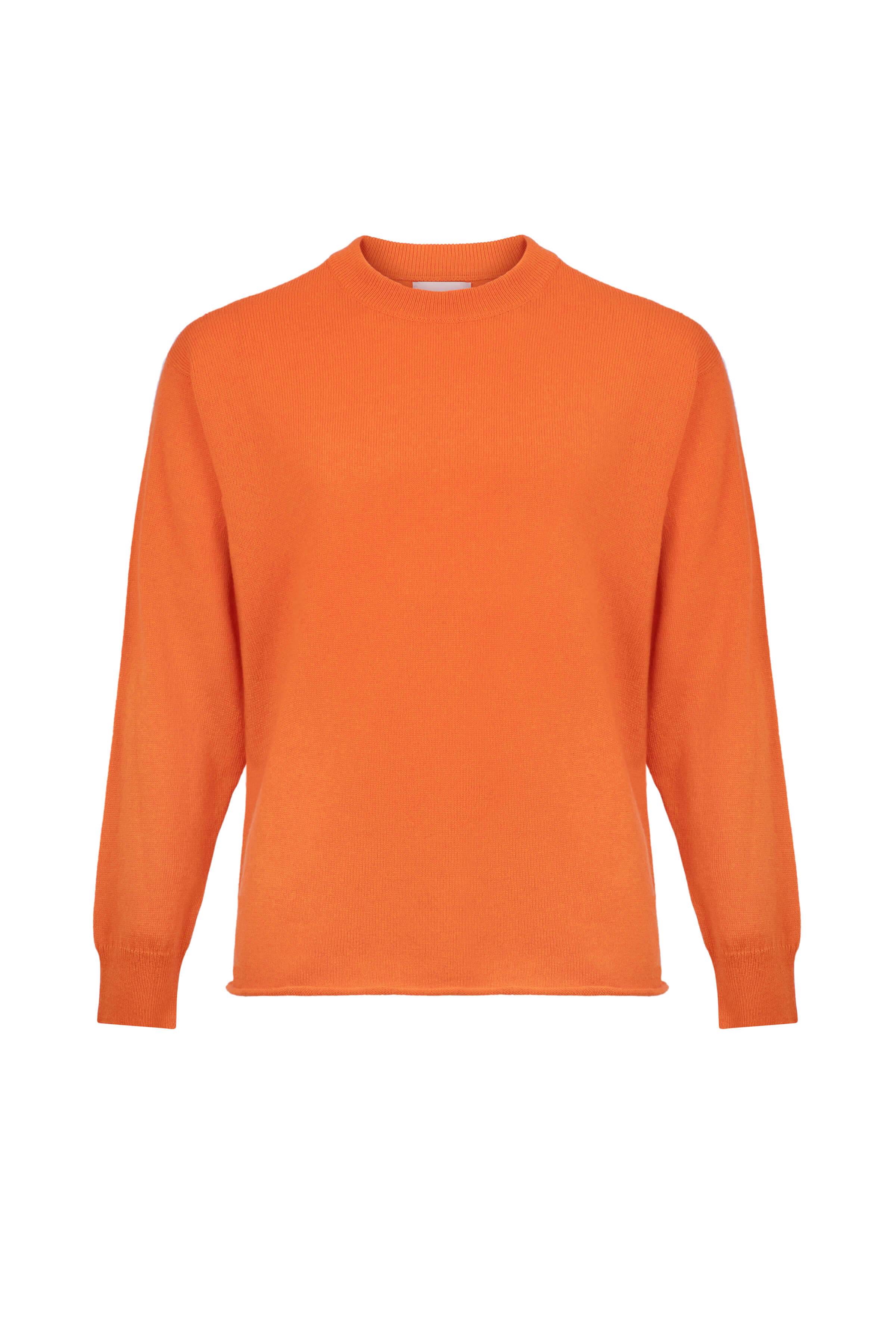 Johnstons of Elgin - Cashmere Drop Shoulder Orange Jumper
