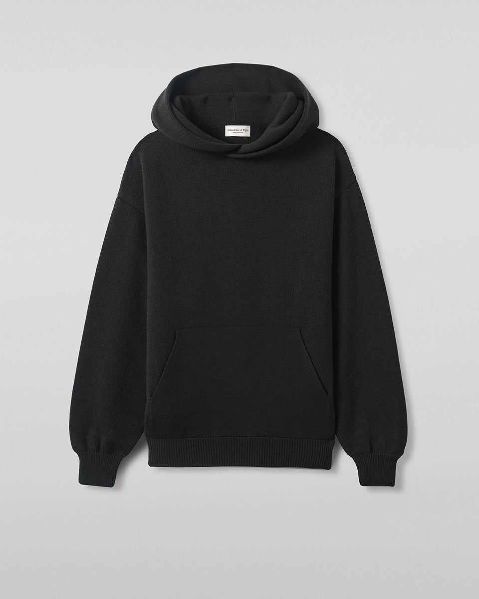 Johnstons of Elgin - Dark Grey Cashmere Hoodie