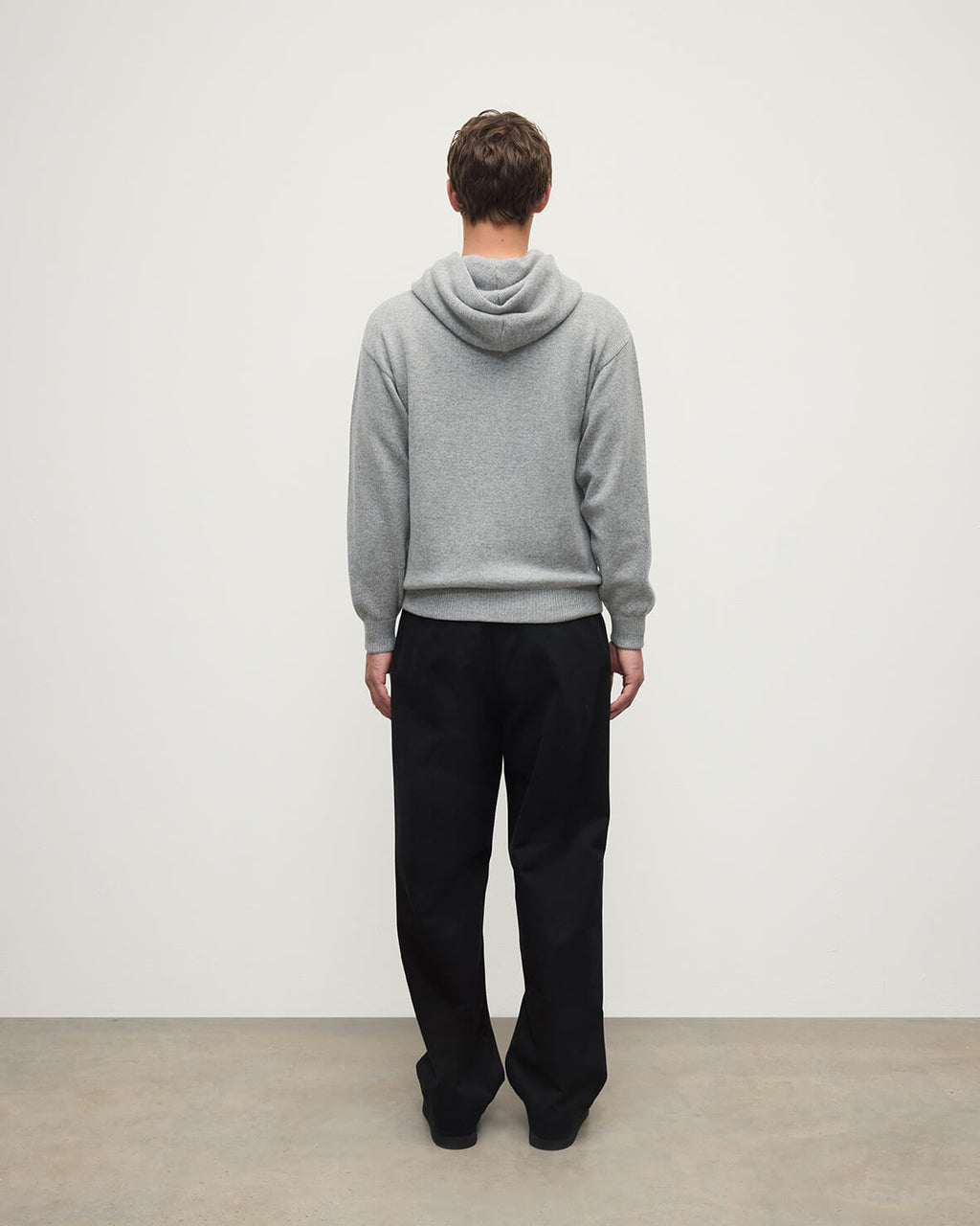 Johnstons of Elgin - Light Grey Cashmere Hoodie
