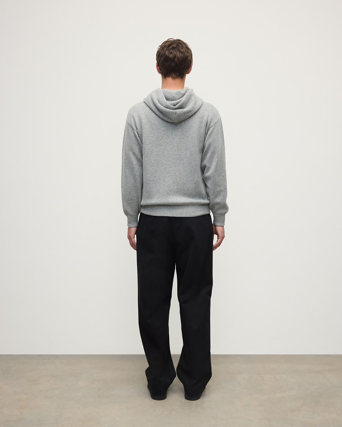 Johnstons of Elgin - Light Grey Cashmere Hoodie