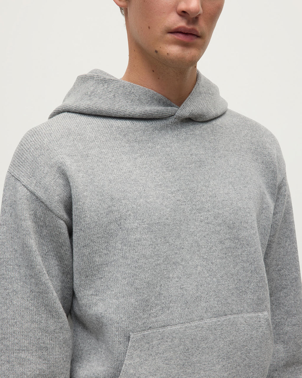 Johnstons of Elgin - Light Grey Cashmere Hoodie