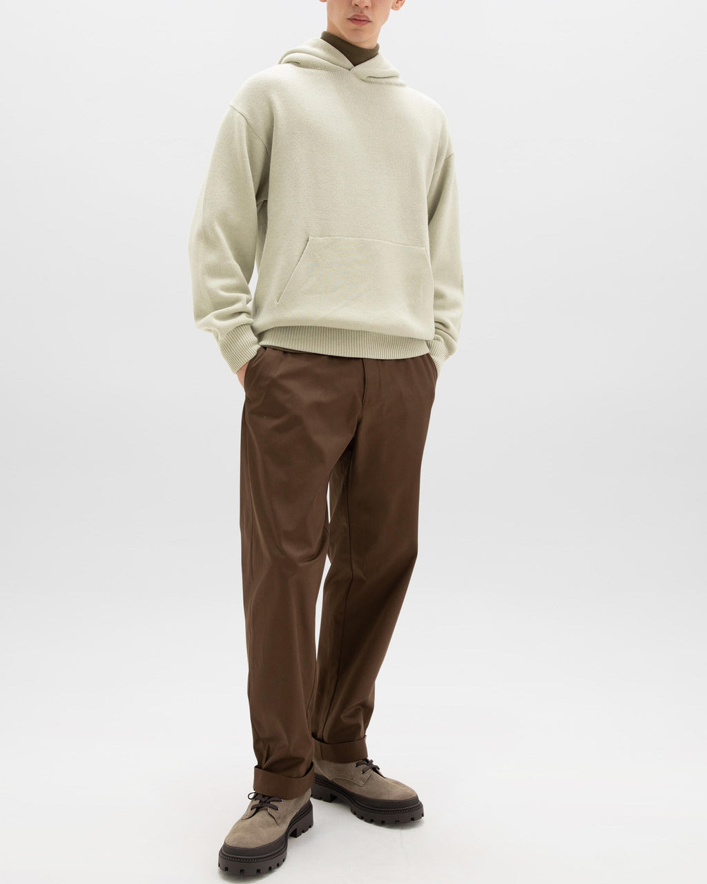 Johnstons of Elgin - Light Green Cashmere Hoodie