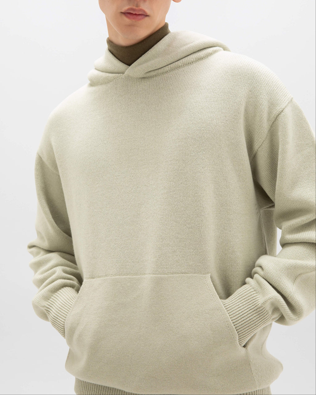 Johnstons of Elgin - Light Green Cashmere Hoodie