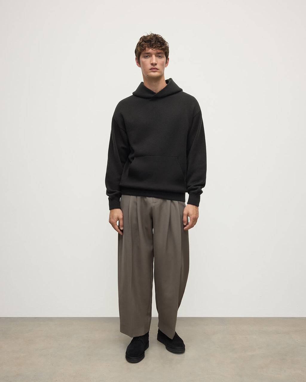 Johnstons of Elgin - Dark Grey Cashmere Hoodie