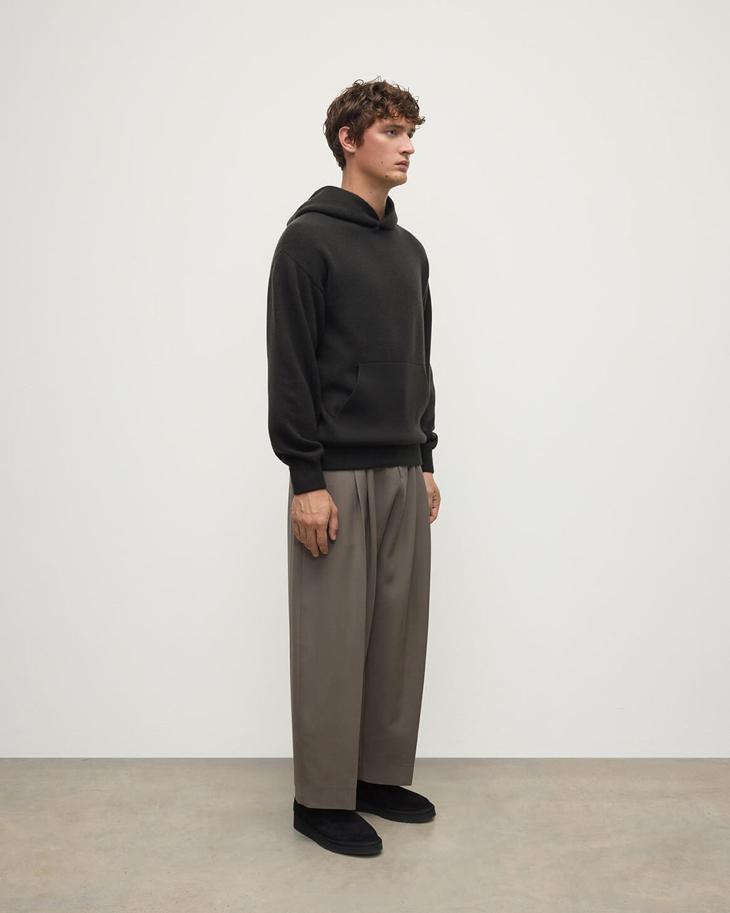 Johnstons of Elgin - Dark Grey Cashmere Hoodie