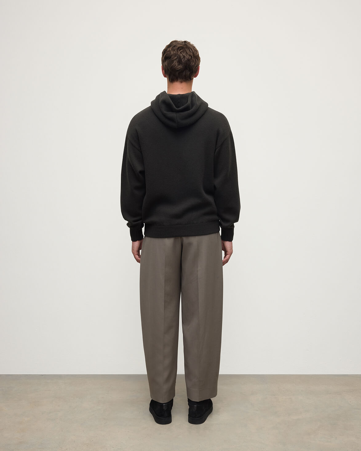 Johnstons of Elgin - Dark Grey Cashmere Hoodie