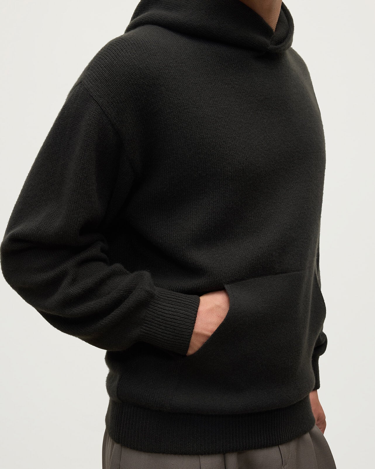 Johnstons of Elgin - Dark Grey Cashmere Hoodie