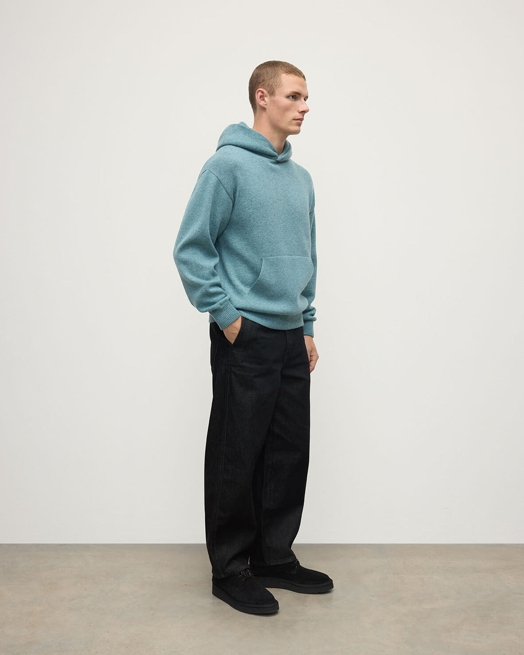Johnstons of Elgin - Green Cashmere Hoodie