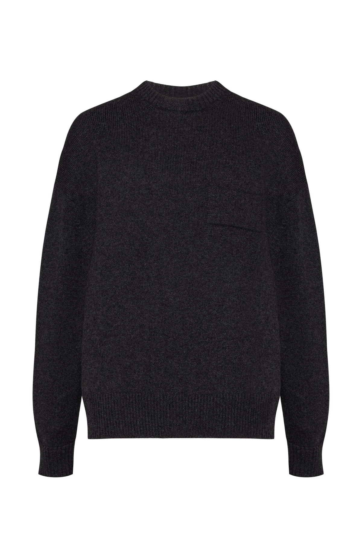 Johnstons of Elgin - Oversized Charcoal Cashmere Jumper