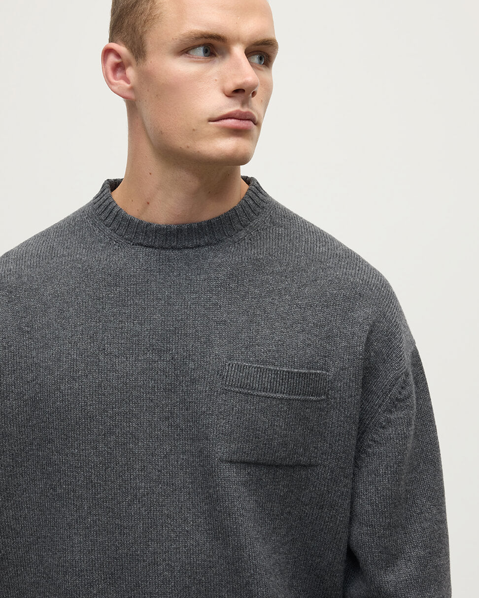 Johnstons of Elgin - Oversized Mid Grey Cashmere Jumper