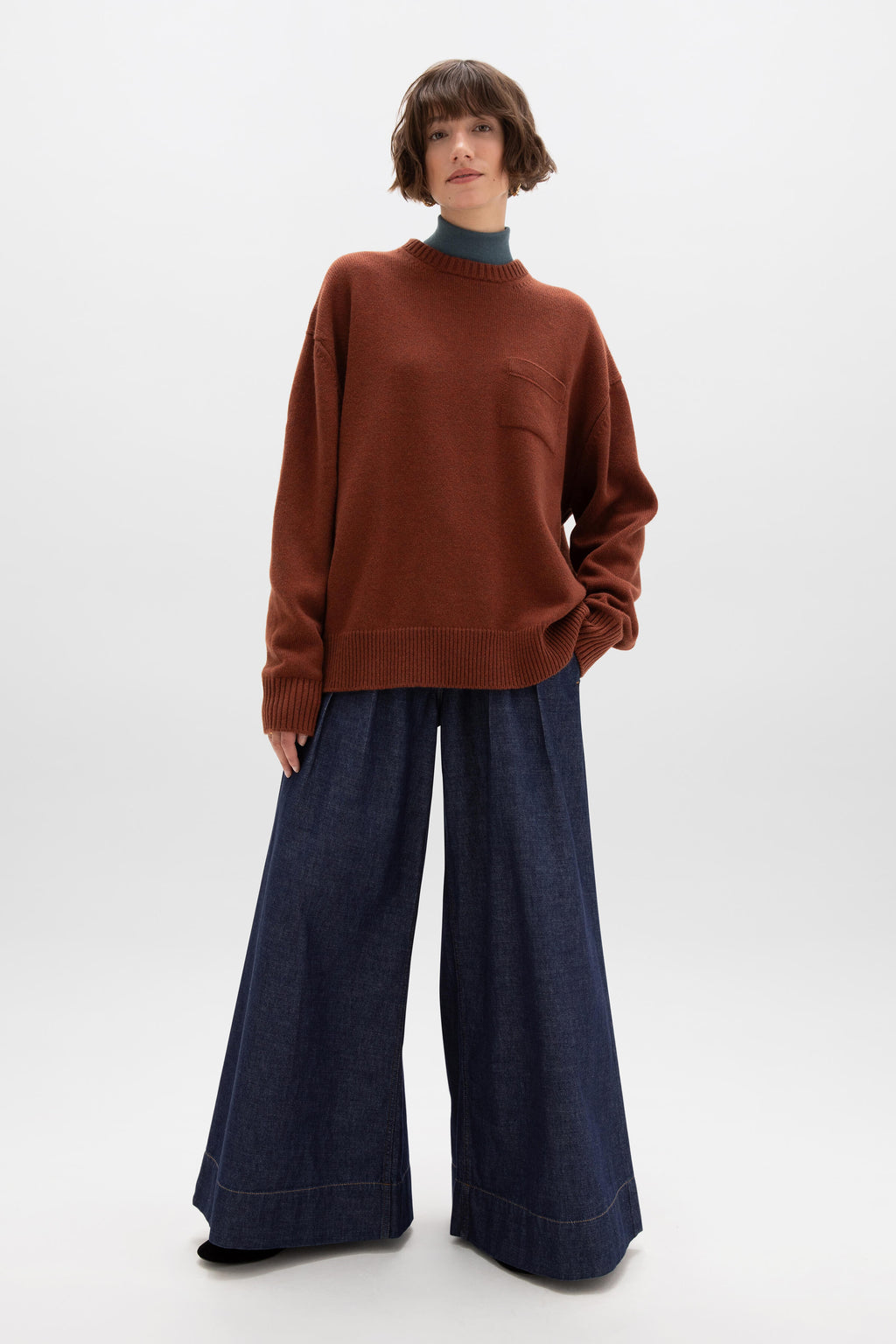 Johnstons of Elgin - Oversized Red Cashmere Jumper
